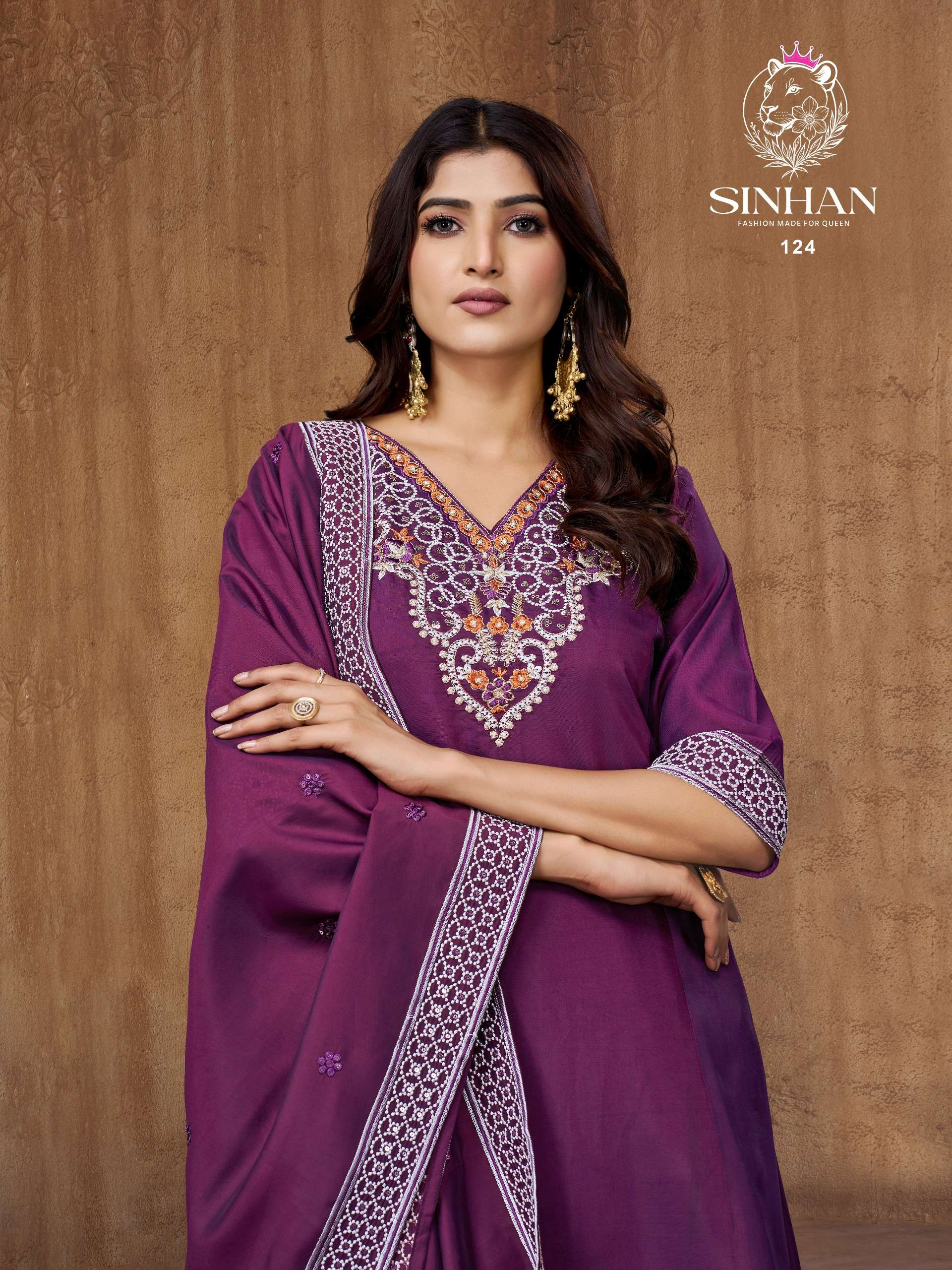 124 TRENDING NEW WORK TWO TONE SILK FALIRY KURTI SUIT COMBO ...