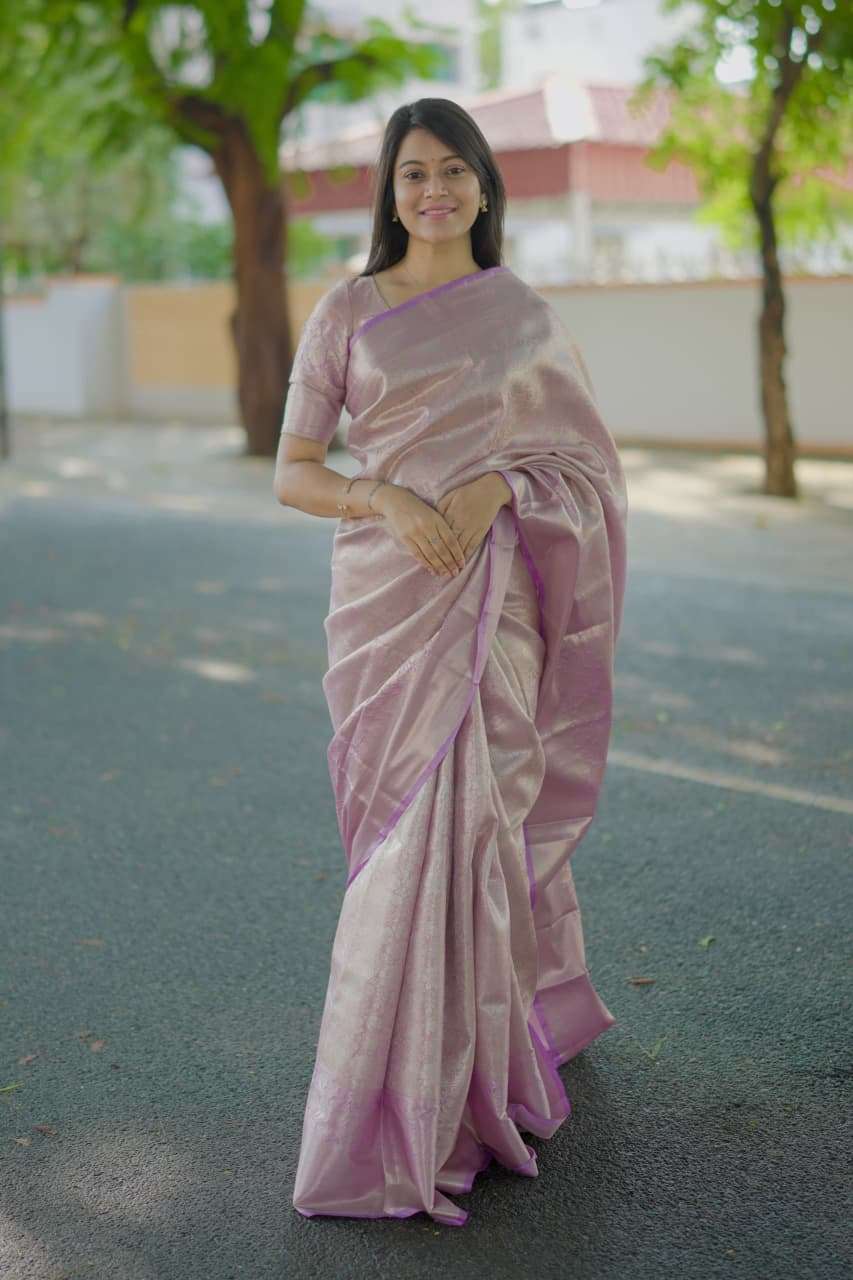 A royal collection of Bridal Kanchipuram Silk Fabric Saree w...