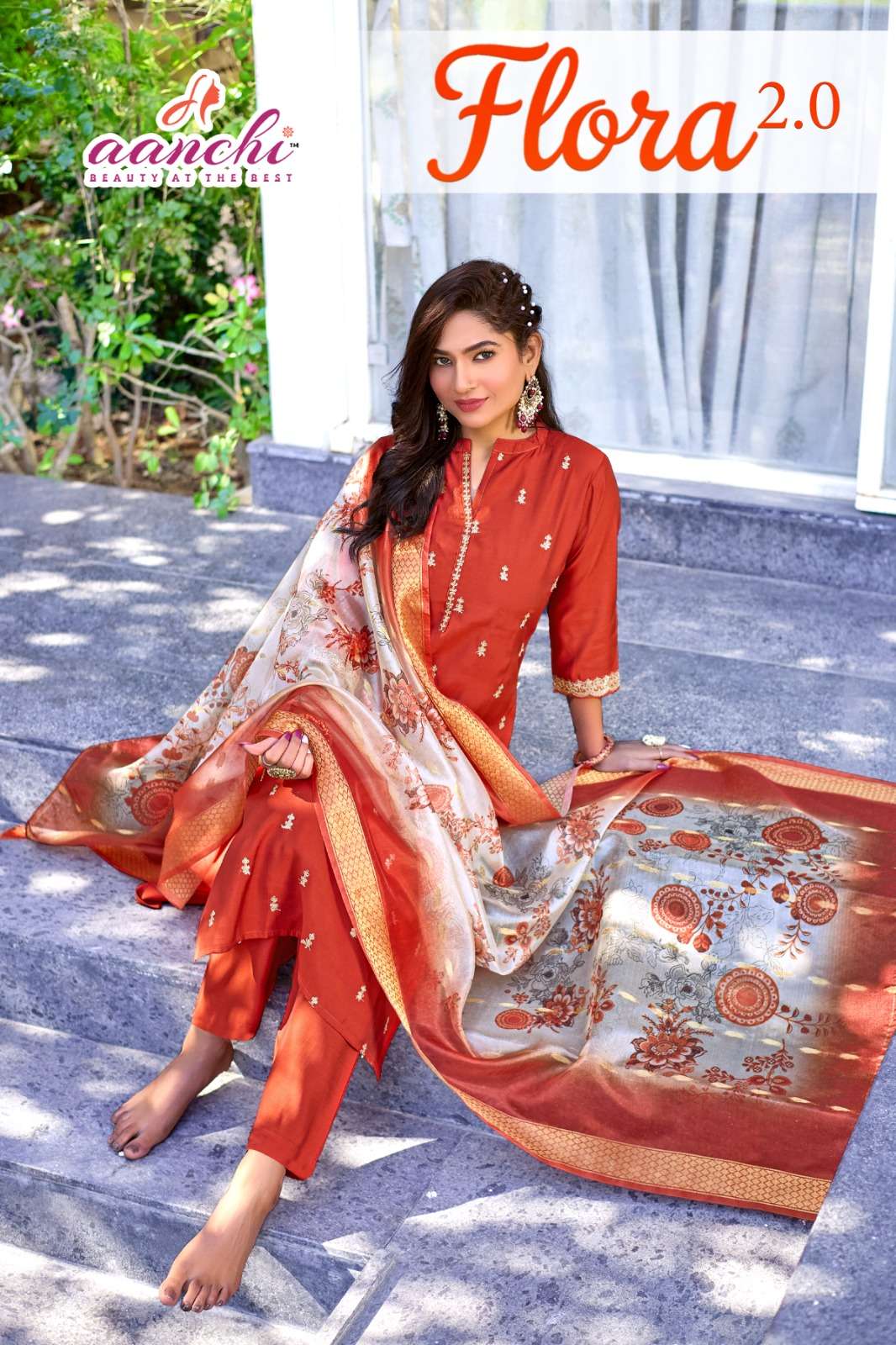 AANCHI FLORA VOL 2 TRADITIONAL DRESS READYMADE FULL WORK SUI...