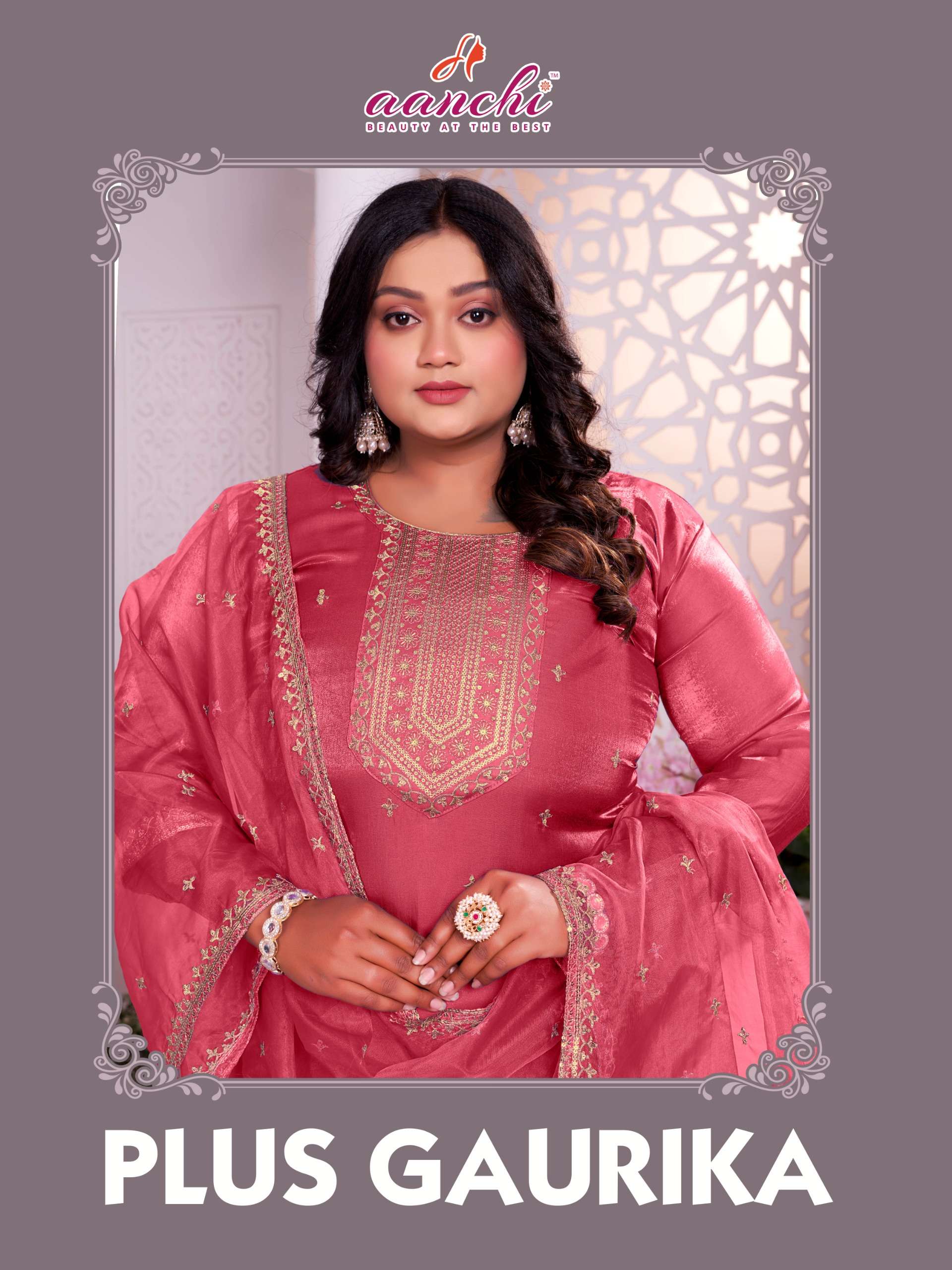 AANCHI PLUS GAURIKA FAT WOMEN BIG SIZE TRADITIONAL STITCHED ...