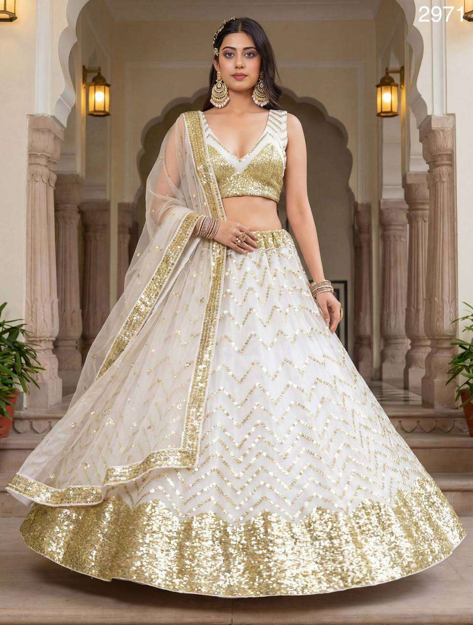 adorn and royal net fabric with Golden Sequince work Designe...