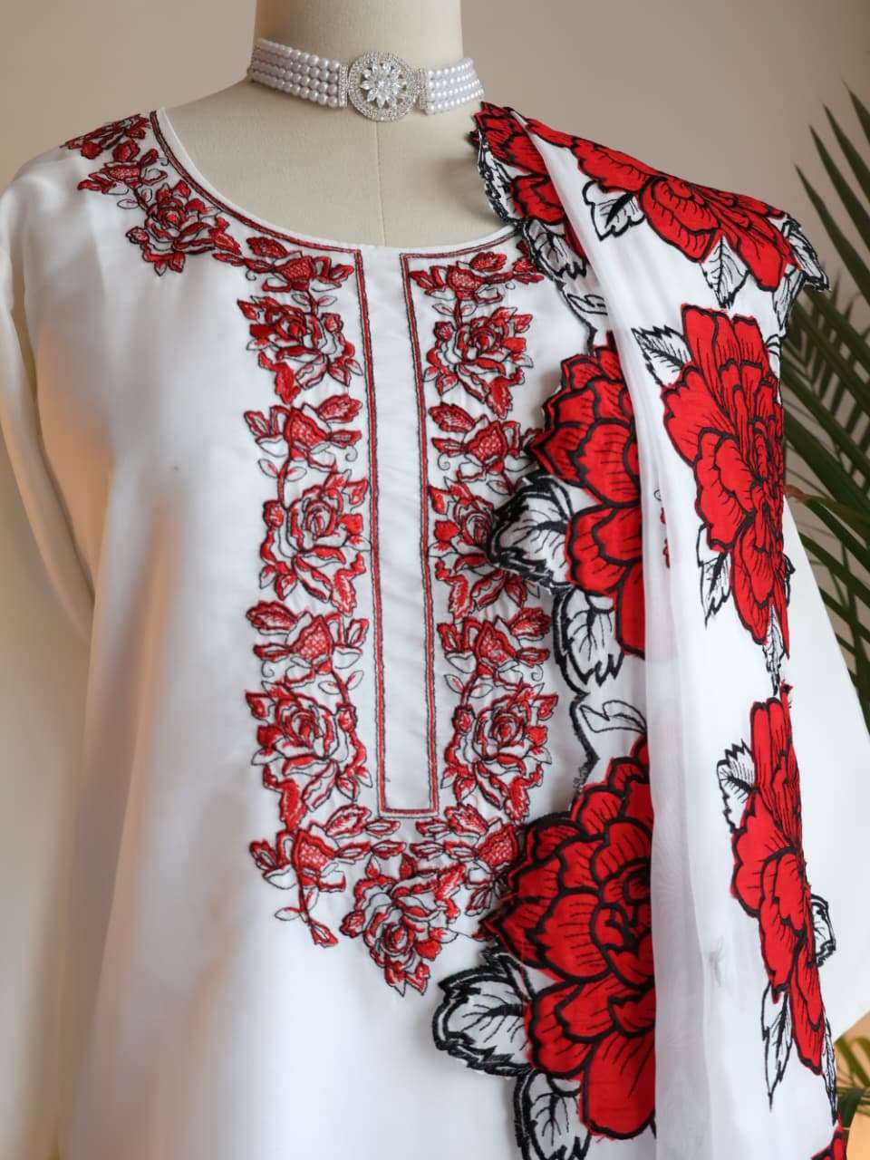 AGHAJAAN 1035 ORGANZA FABRIC FLOWER ATTRACTIVE SUIT FOR READ...