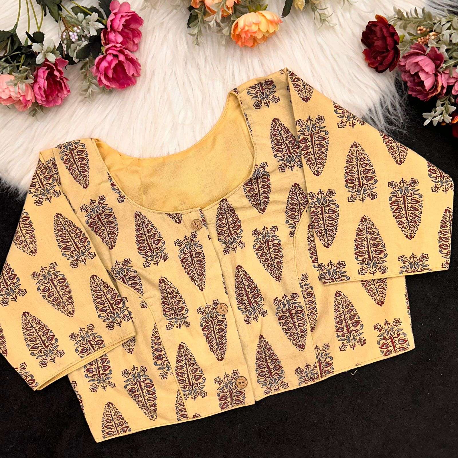 AJRAK BOTTOM COTTON FANCY SUPER FABRIC WITH BEAUTIFUL AJRAKH...