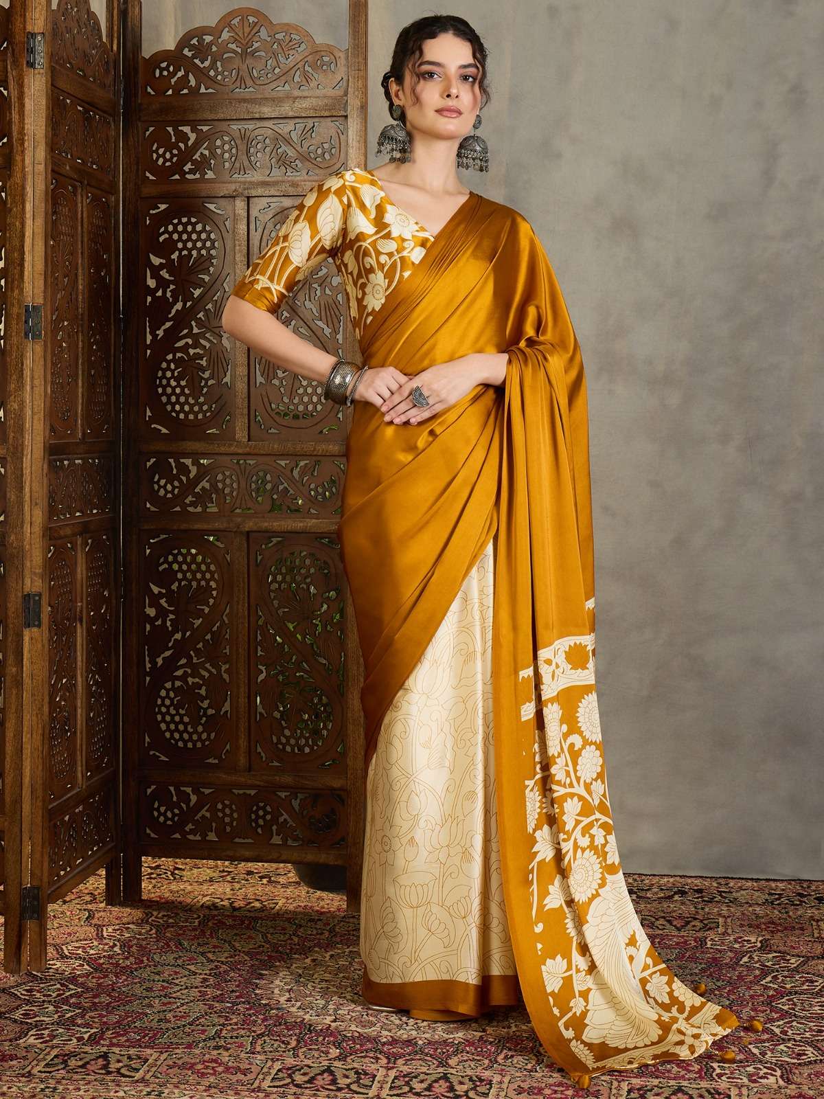  Ajrakh Luxe super Comfortable and fancy Fabric Regular Summ...
