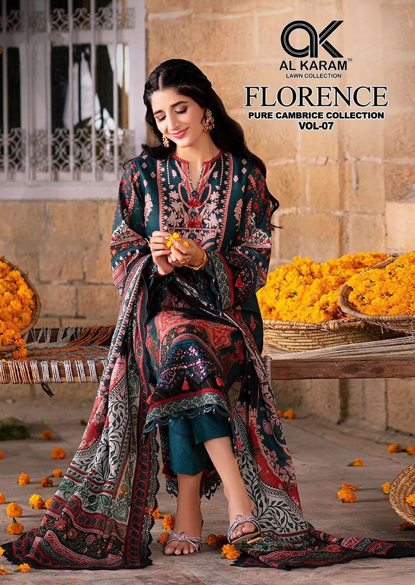 AL KARAM FLORENCE VOL 7 KARACHI PRINT COTTON PRINT PAKISTANI...