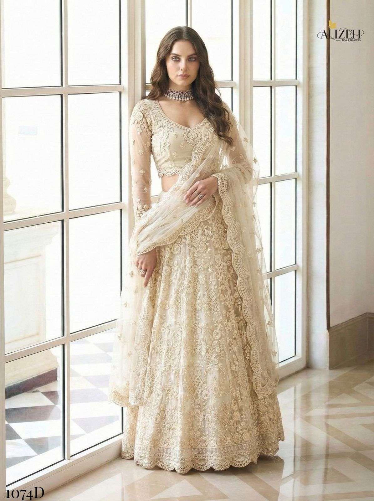   ALIZEH 1074 COLOURS FANCY AND DESIGNER BRITDAL WITH FANCY ...