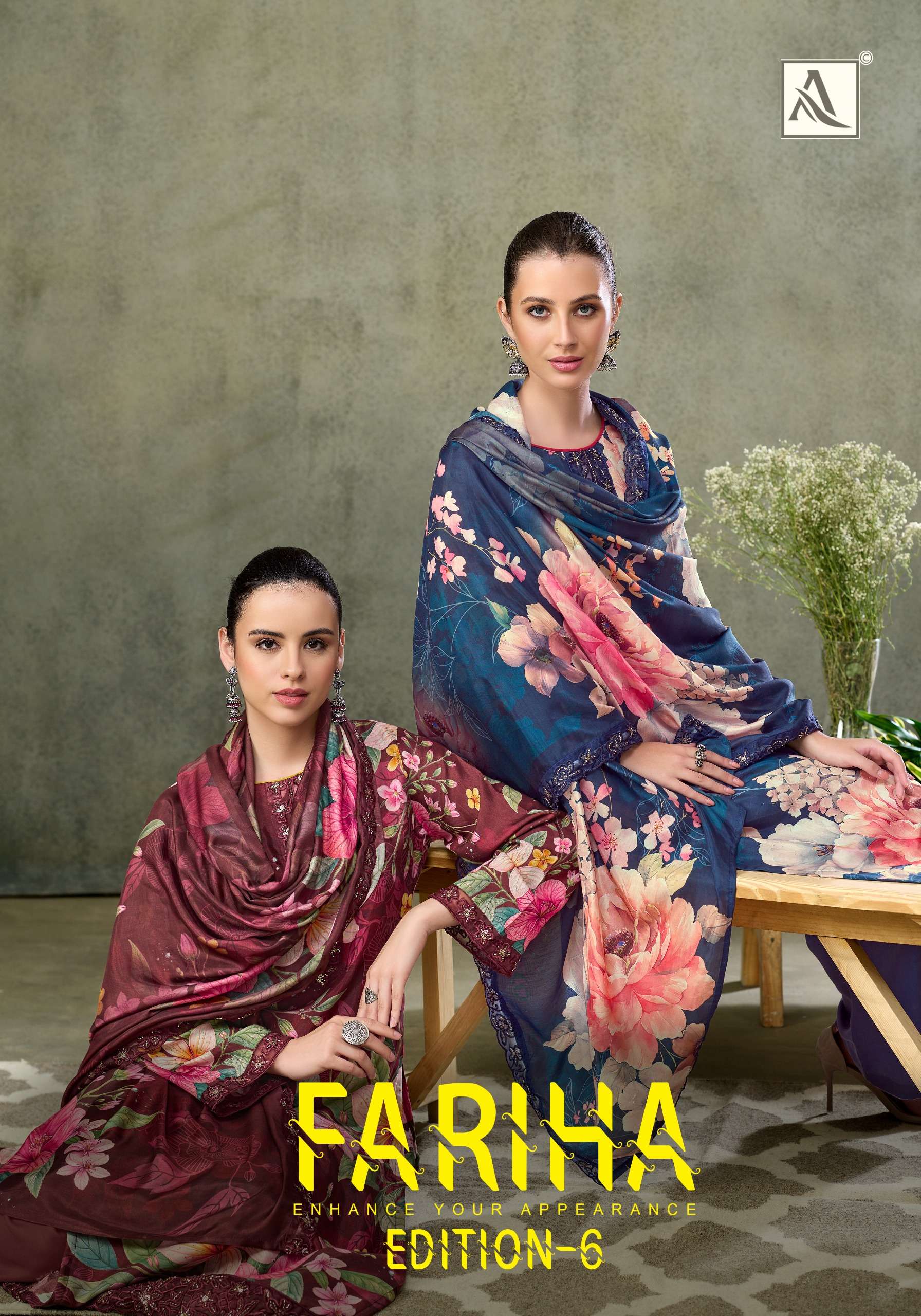 ALOK SUIT FARIHA EDITION VOL 6 MUSLIN FABRIC MULTI COLOR PRI...