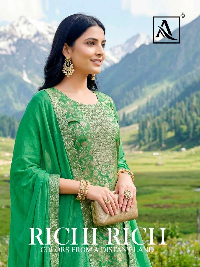 ALOK SUIT RICHI RICH SUMMER WEAR JACQUARD PRINT SALWAR SUIT ...