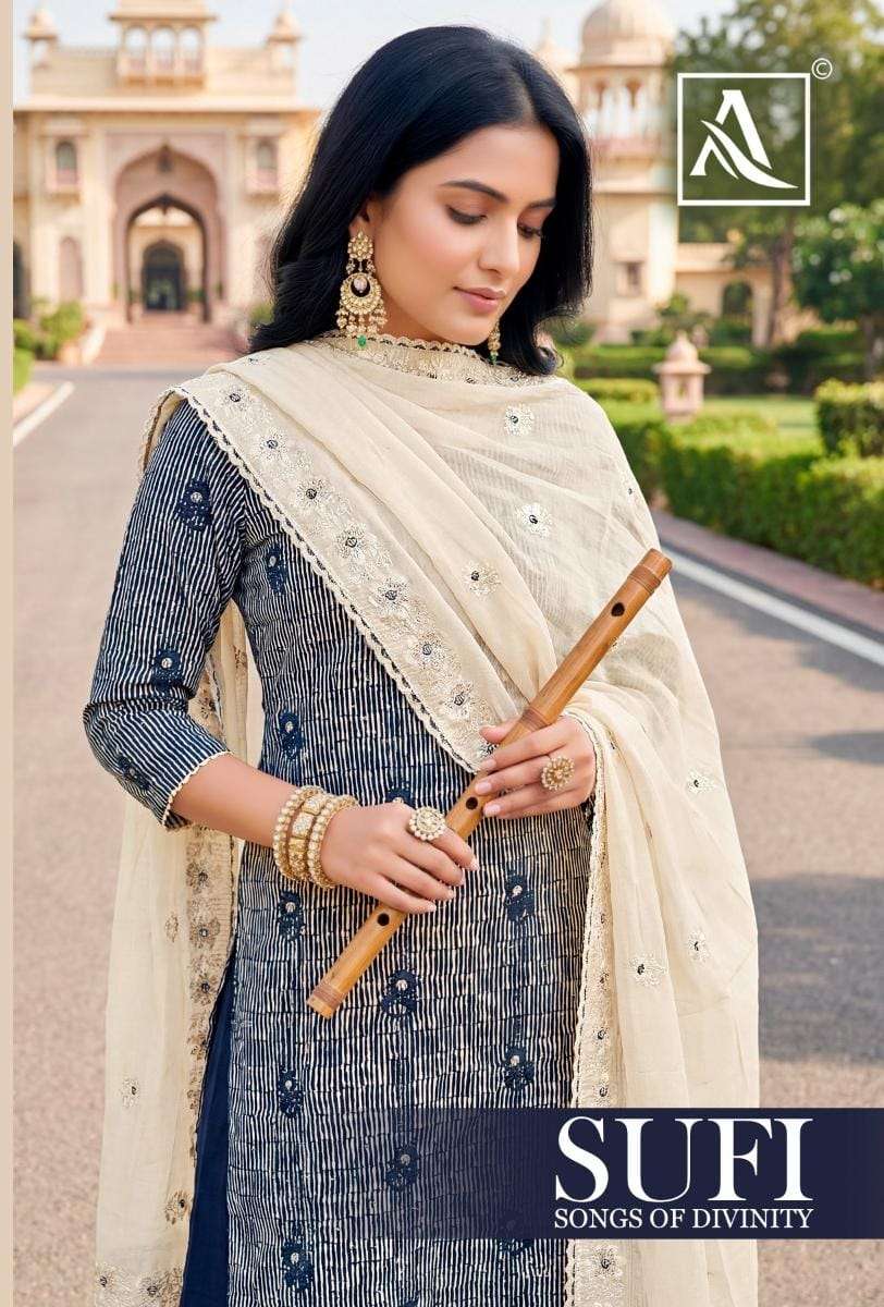 ALOK SUIT SUFI SUMMER COMFORT SIMPLE ZAM PRINT SALWAR KAMEEZ...