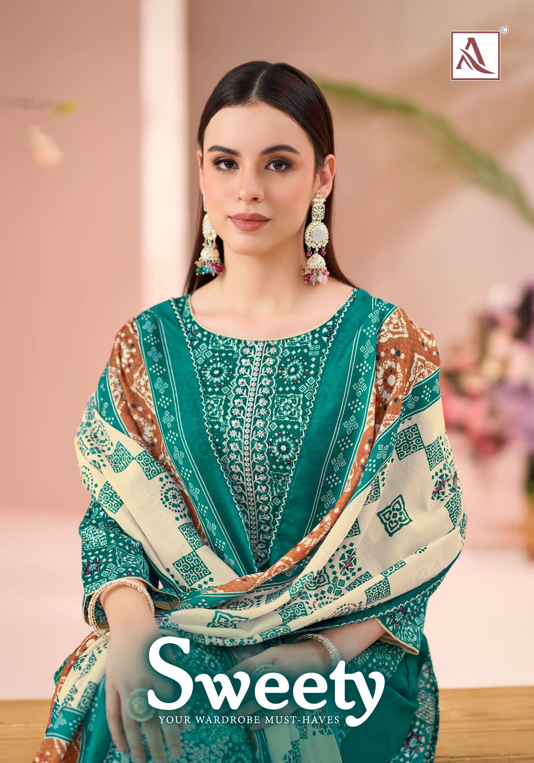 ALOK SUIT SWEETY ZAM COTTON DESIGNER FOIL PRINT SALWAR KAMEE...