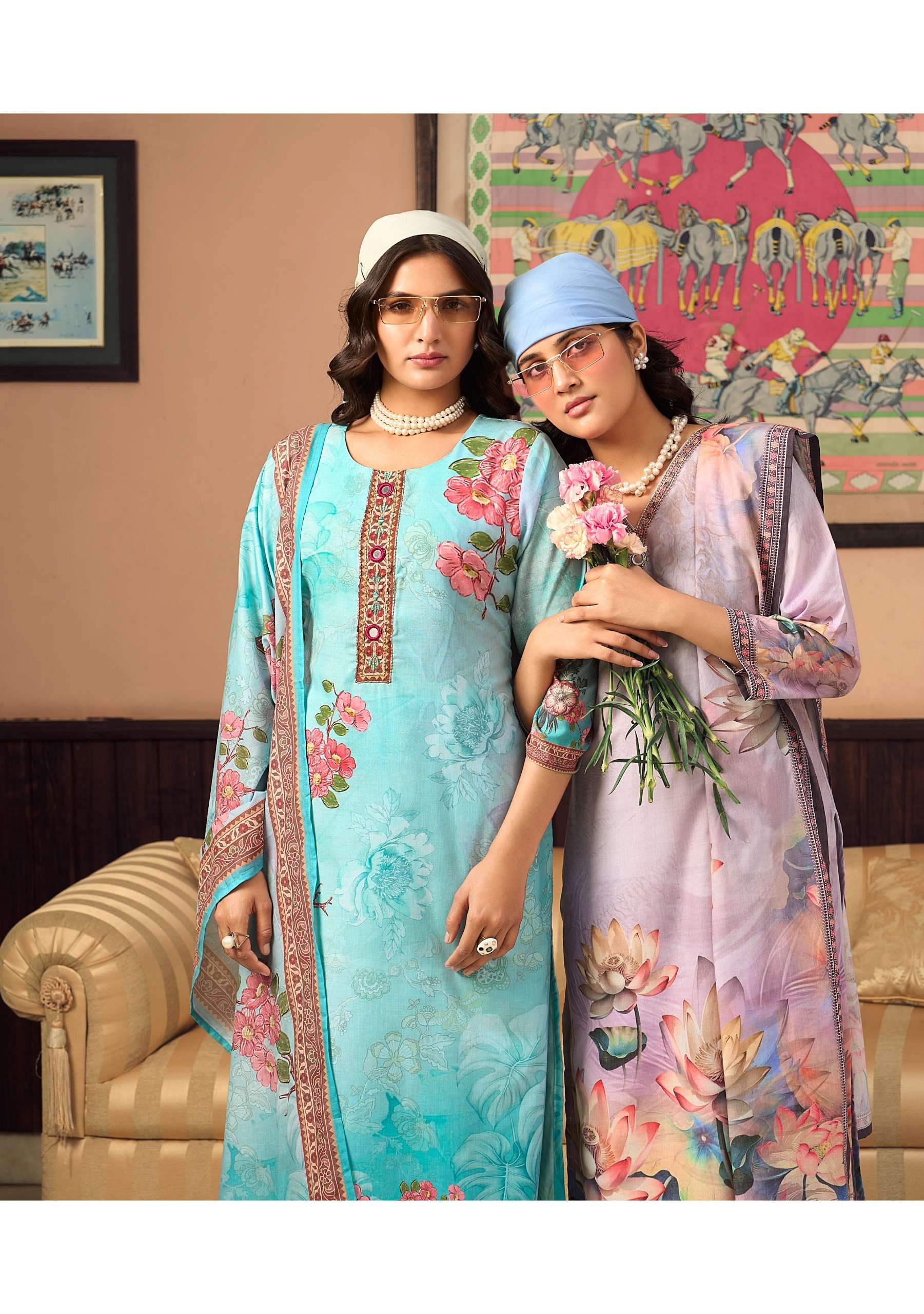ANJU FABRICS COMFORT LADY VOL 3 SYNTHETIC MUL COTTON KURTI P...