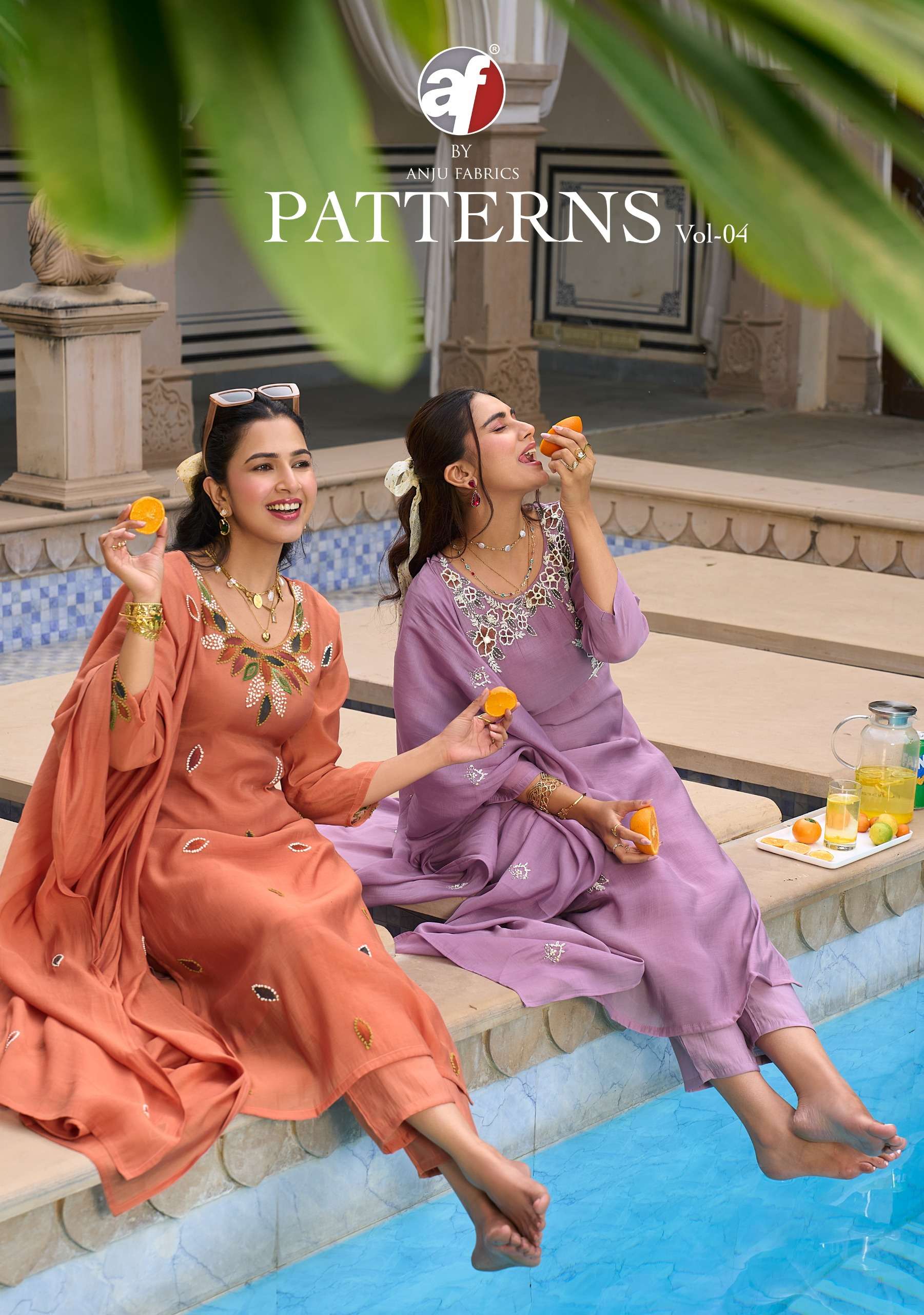 ANJU FABRICS PATTERNS VOL 4 READYMADE BRAND KURTI PANT WITH ...