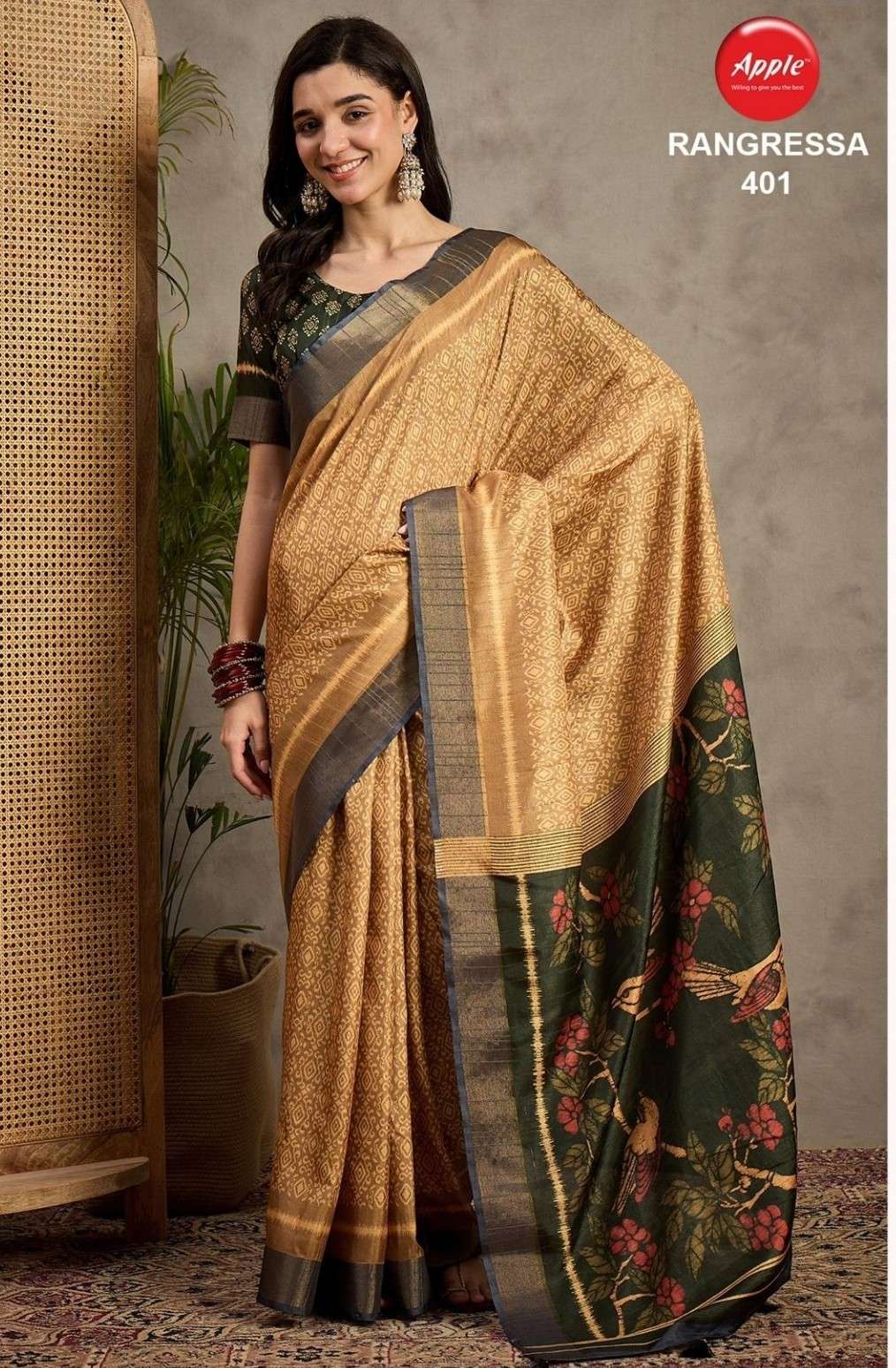  APPLE RANGRESSA VOl 3 4 5 SOFT AND PURE KOTHA SILK FABRIC P...