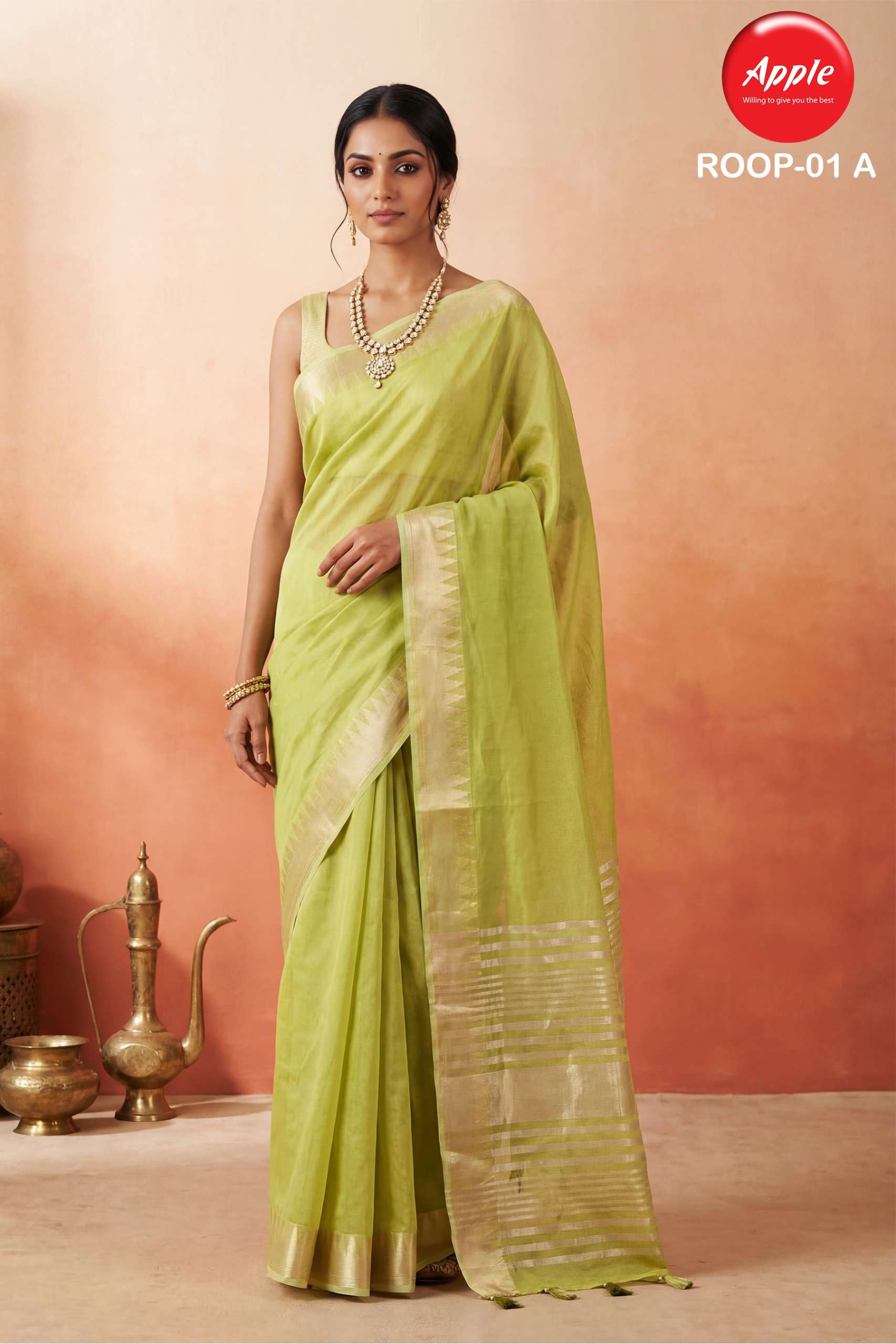 APPLE ROOP 01 SOFT AND PURE SILK SUPER FABRIC SAREE PARTY WE...
