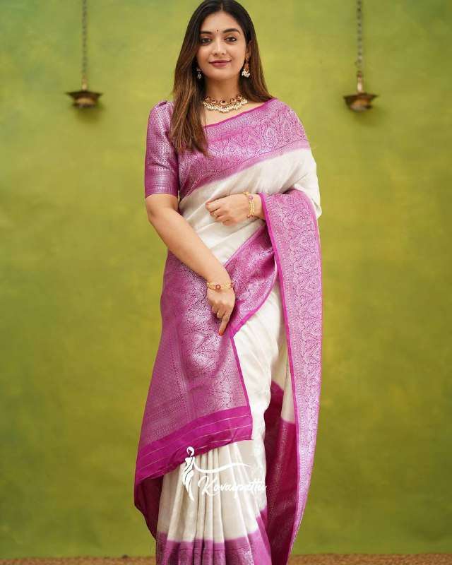 Banarasi Soft and beautiful Silk fabric elegantly decorated...