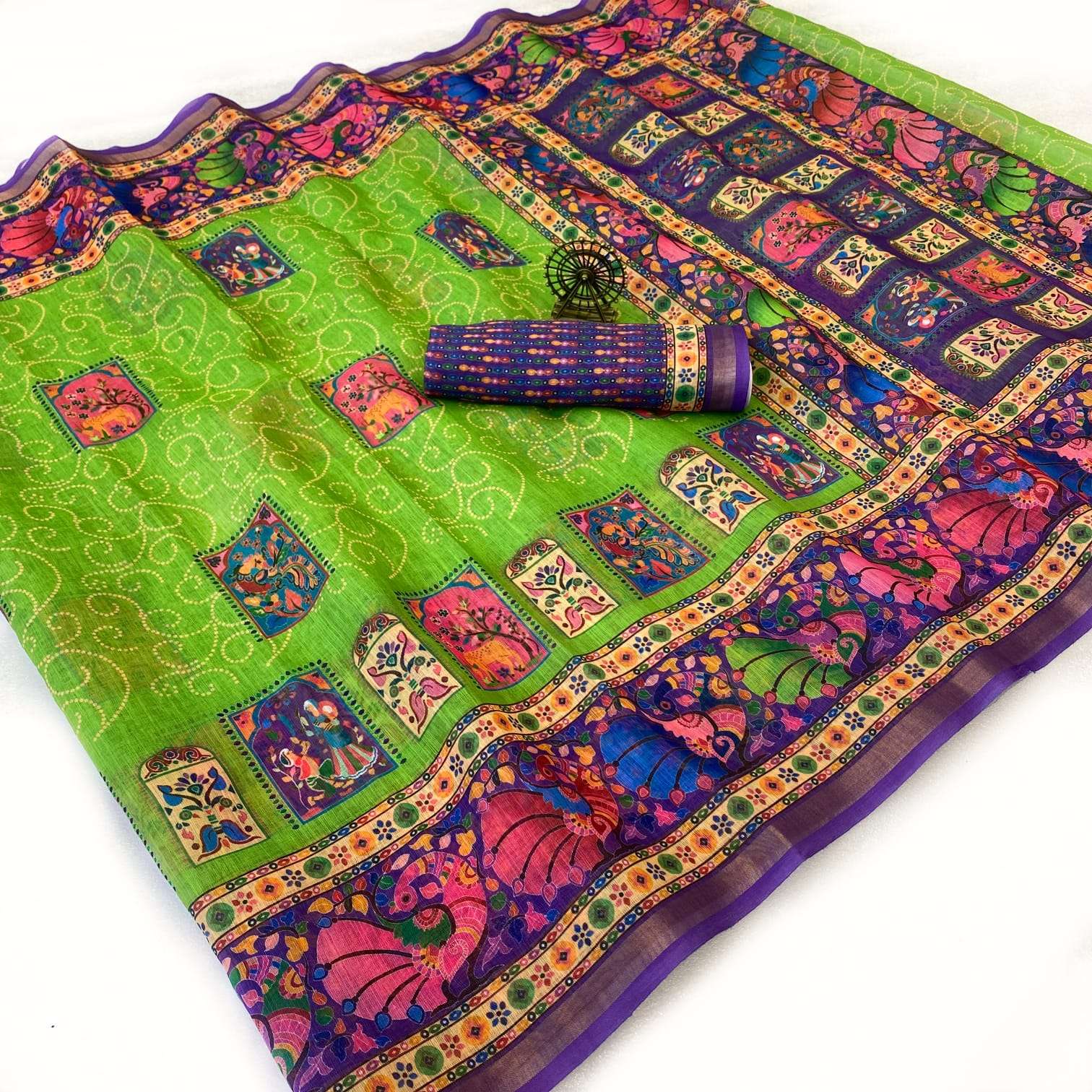 Bandhni Soft Linen cotton fabric Special Uniform wear regula...