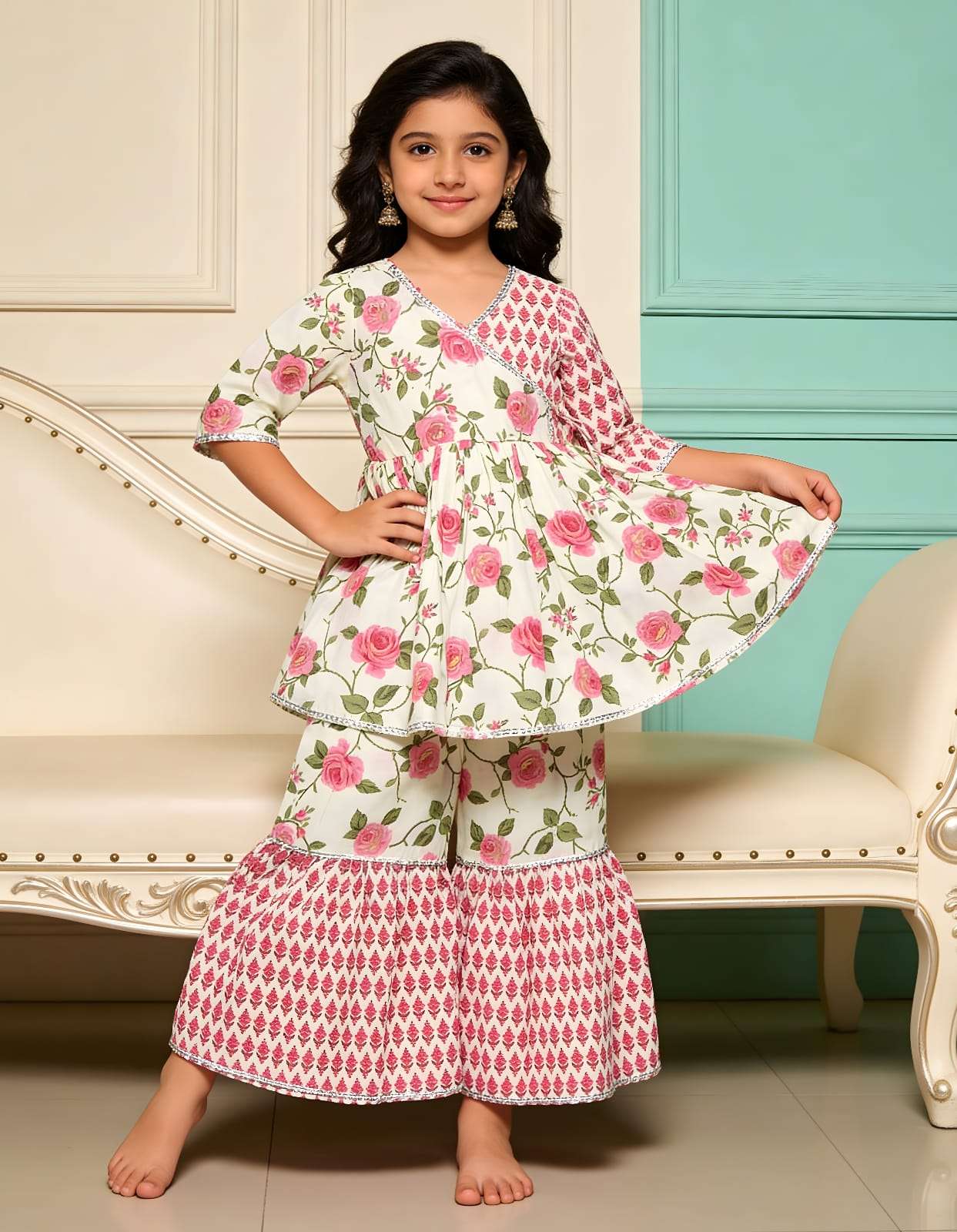 BEAUTIFUL EXCLUSIVE MULTI COLOR KURTA KEDIYA WITH SHARARA KI...