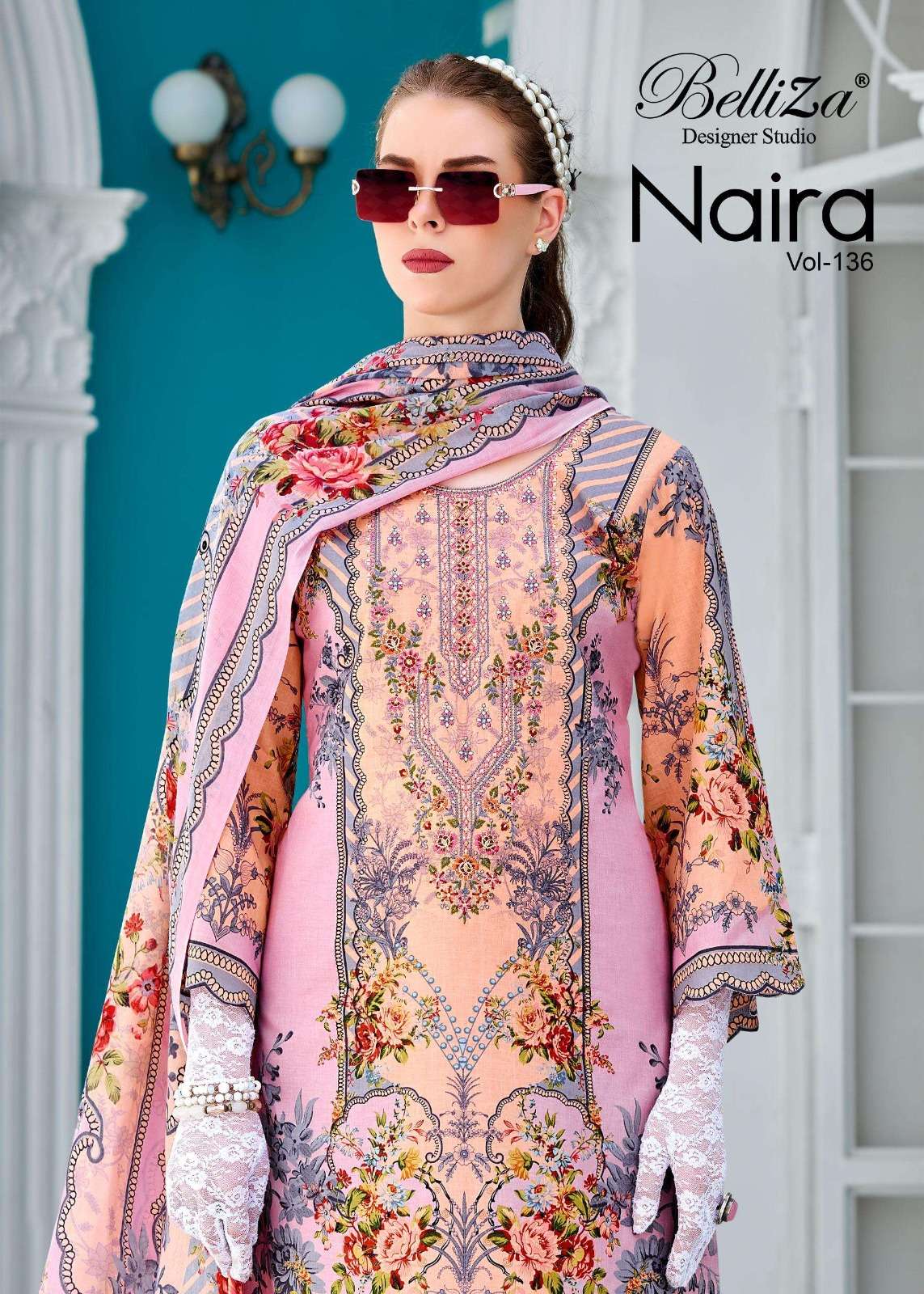 BELLIZA DESIGNER STUDIO NAIRA VOL 136 COTTON DIGITAL PRINT P...