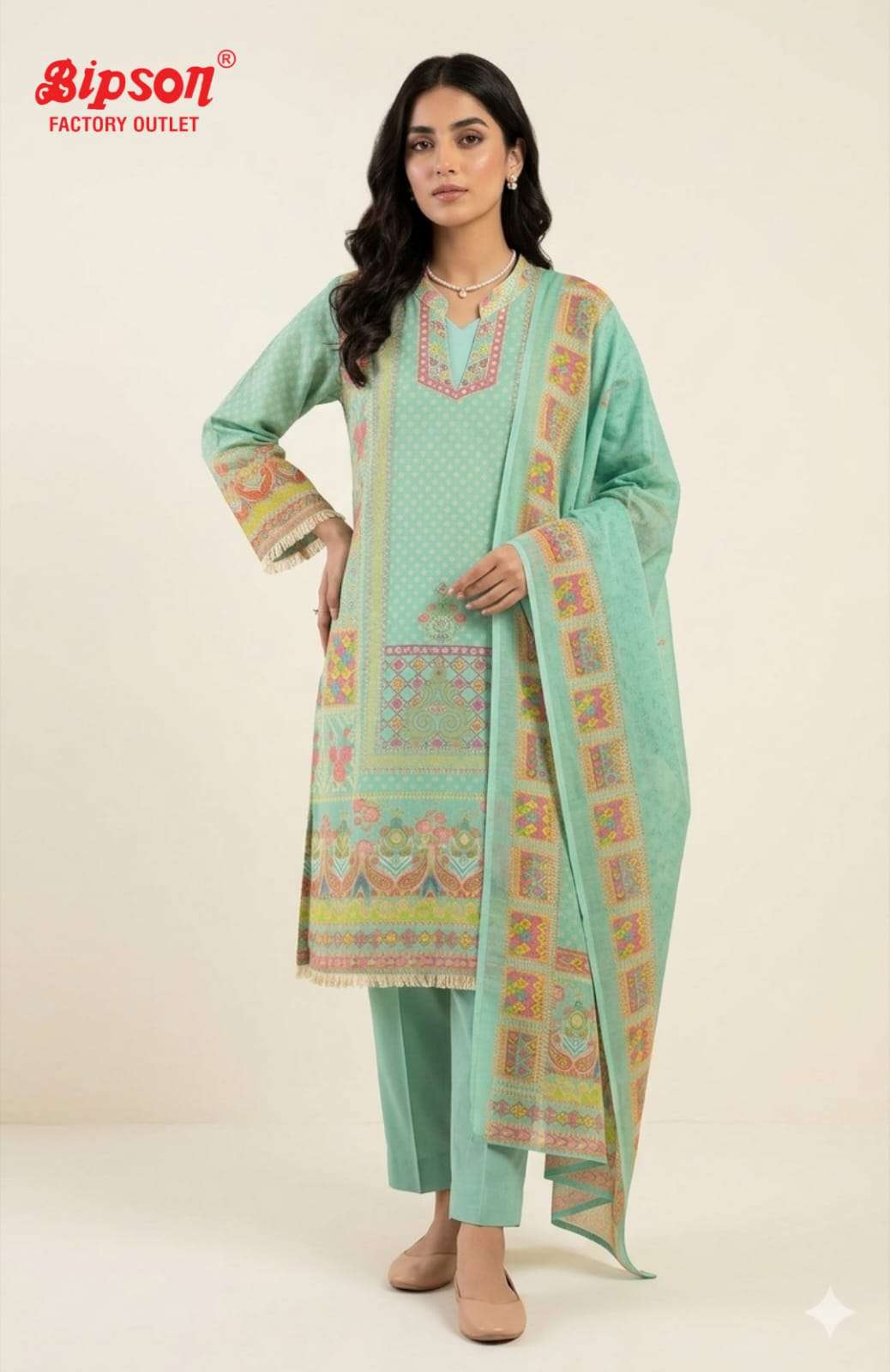 BIPSON LINEN LINE DIGITAL PRINT SALWAR SUIT SIMPLE SUMMER BE...