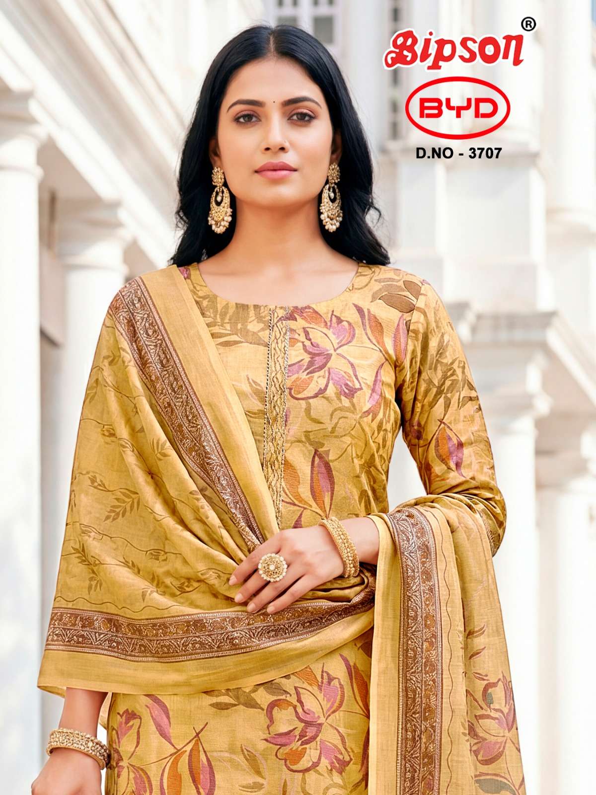BIPSON PRINTS BYD 3707 COTTON DIGITAL PRINT SALWAR SUIT COLL...