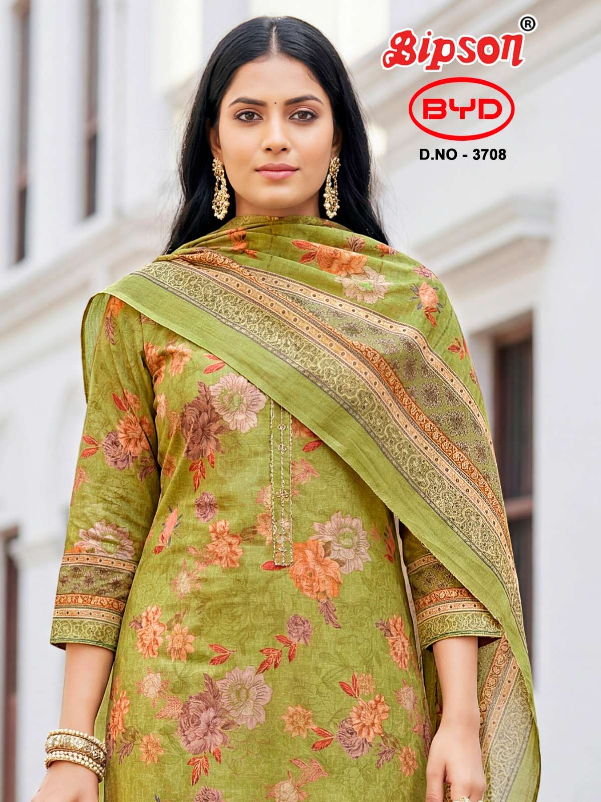 BIPSON BYD 3708 REGULAR COTTON PRINT SALWAR SUIT COLLECTION ...