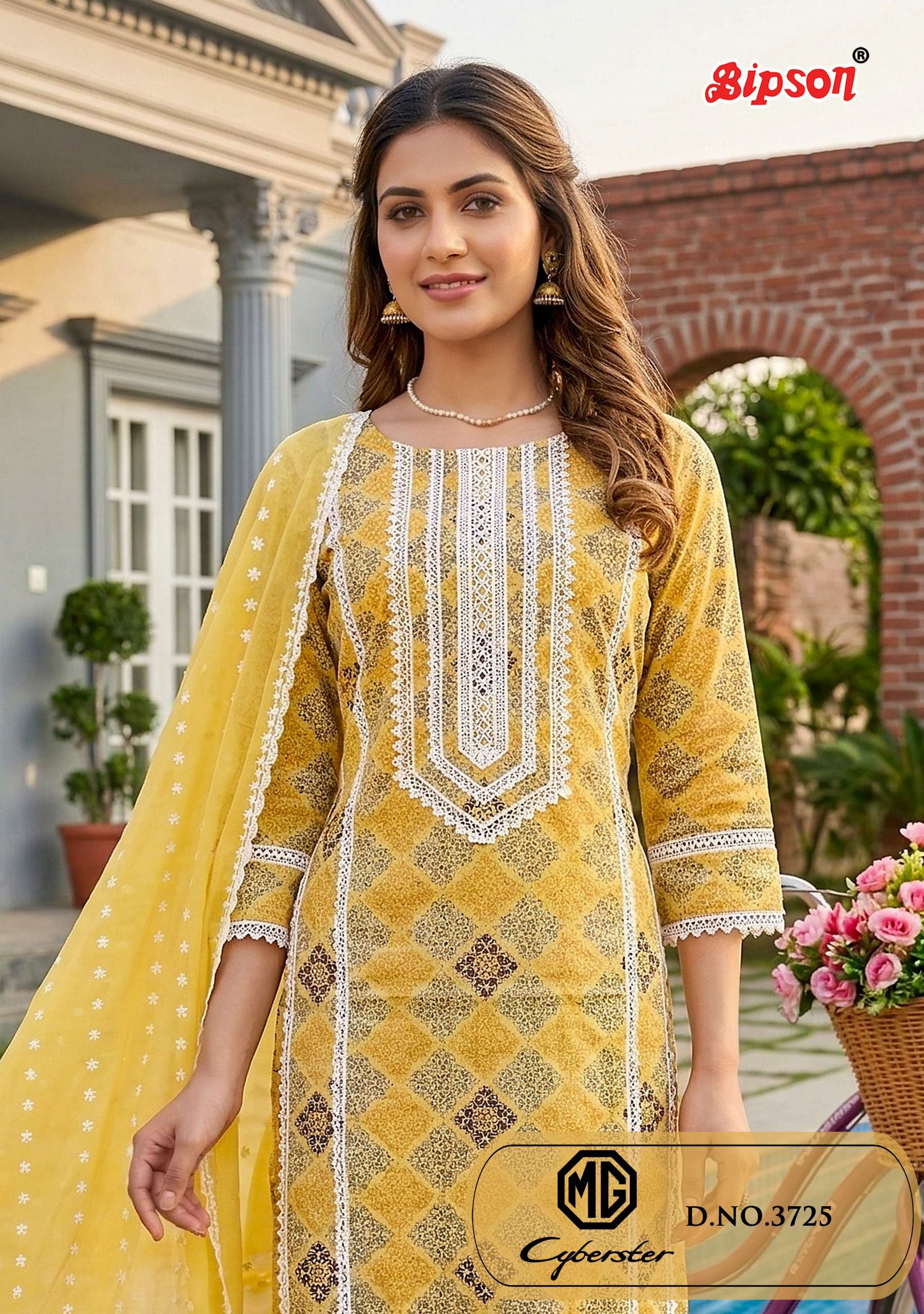 BIPSON PRINTS MG CYBERSTER 3725 COTTON CAMBRIC PRINT LADIES ...