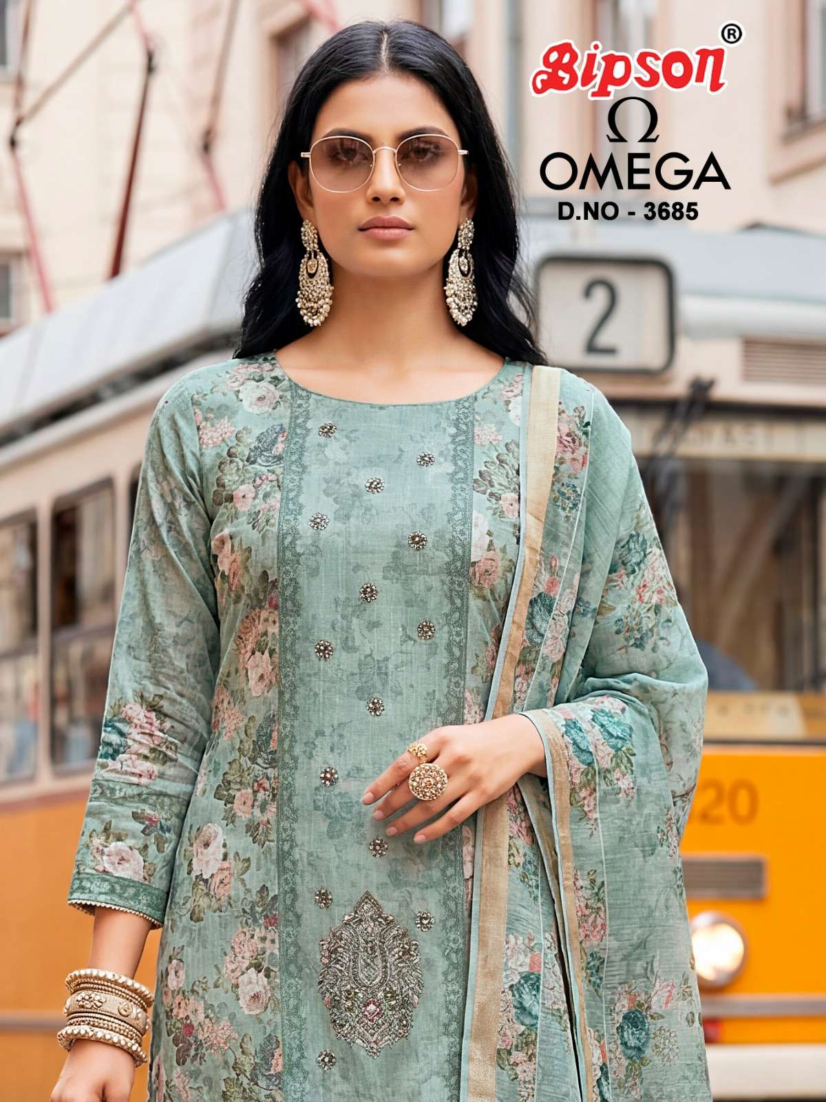 BIPSON PRINTS OMEGA 3685 LINEN DIGITAL PRINT HANDWORK MATERI...