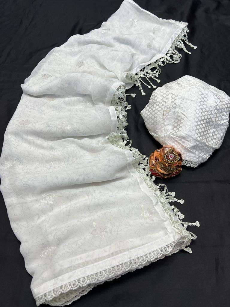  Black beauty bb Heavy fox Georgette fabric with allover Zig...