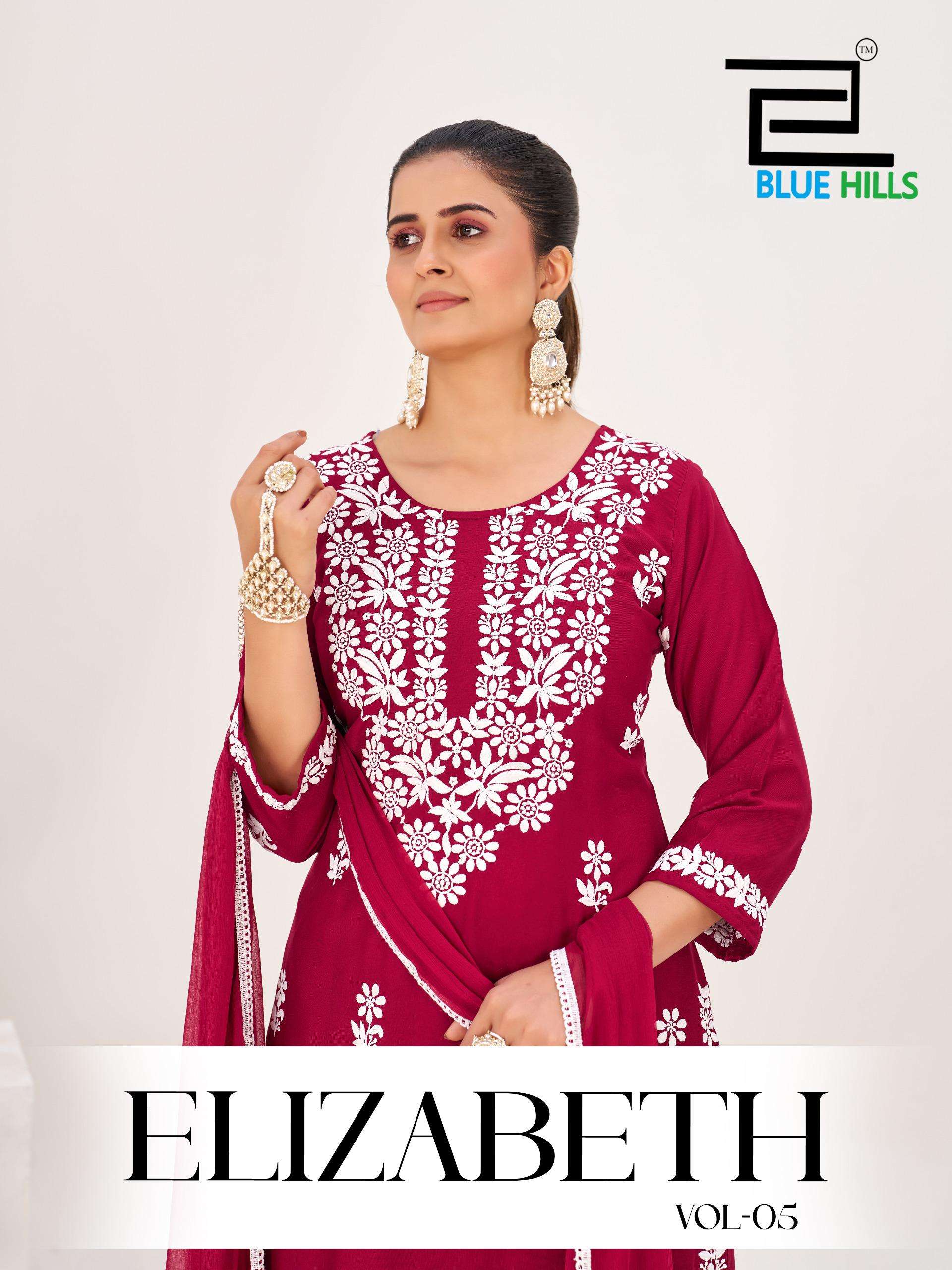 BLUE HILLS ELIZABETH VOL 5 RAYON FABRIC COTTON DESIGN SALWAR...