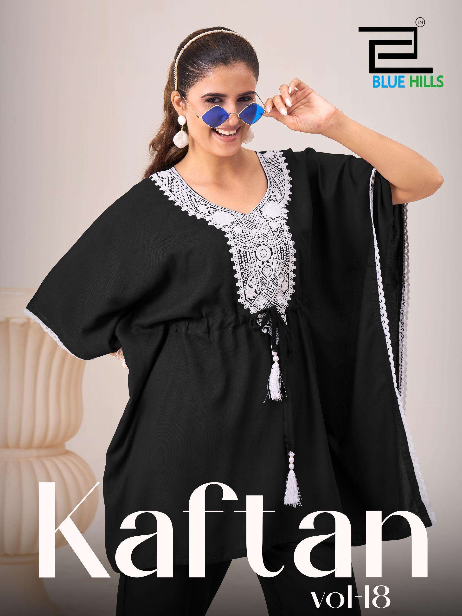 BLUE HILLS KAFTAN VOL 18 NEW STYLE KAFTAN KURTI CORD SET AT ...