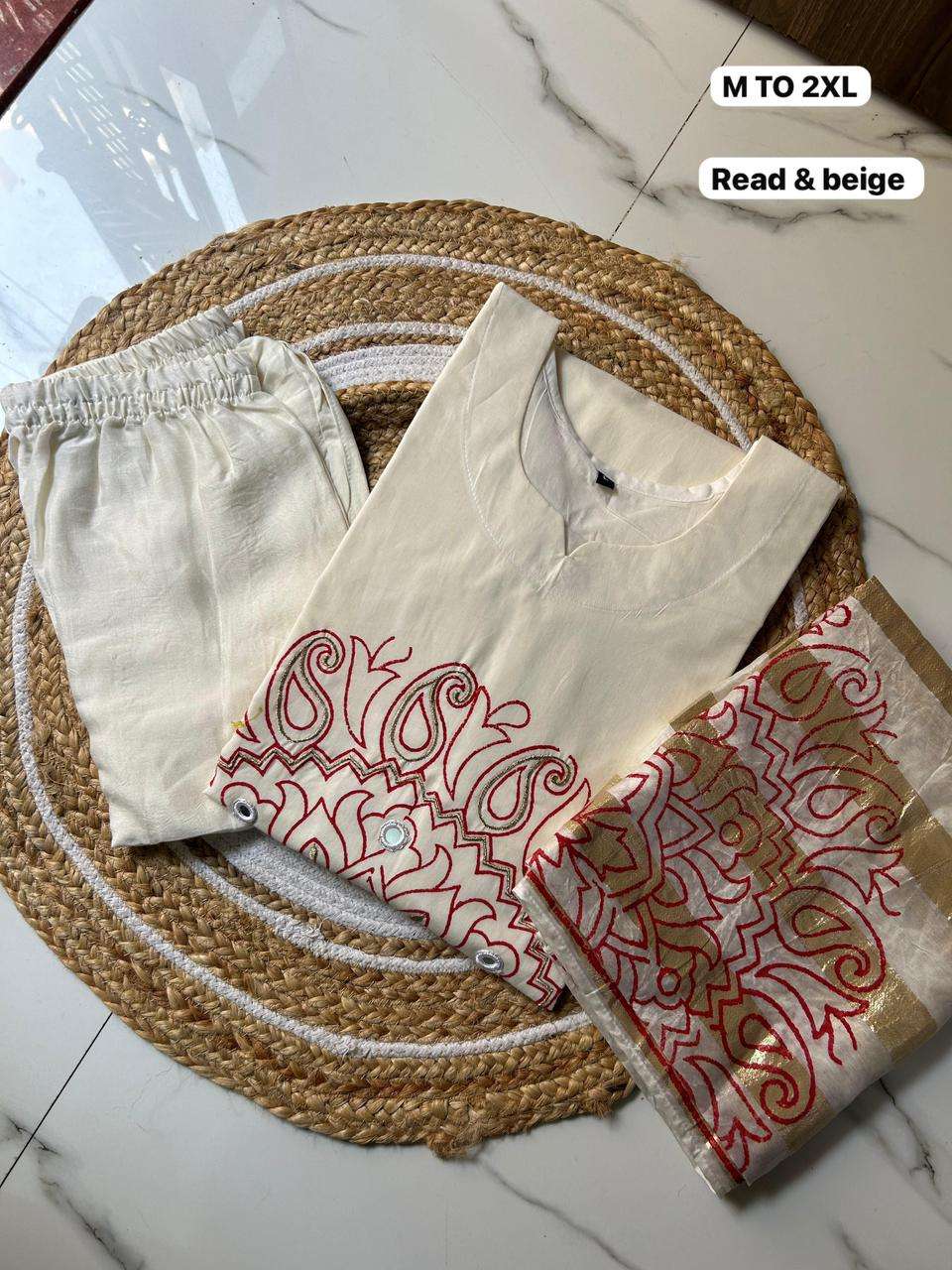BOUTIQUE COTTON FABRIC STRIGHT CUT KURTIS PANTS WITH DUPATTA...