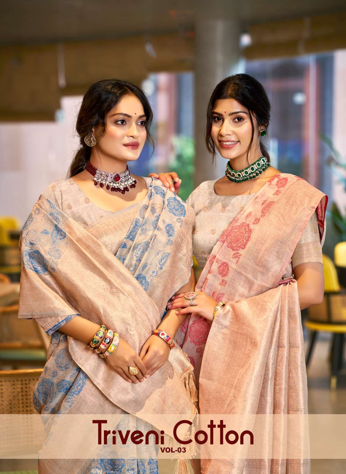 Bunawat Triveni Cotton 3 soft and fancy Cotton Silk fabric W...