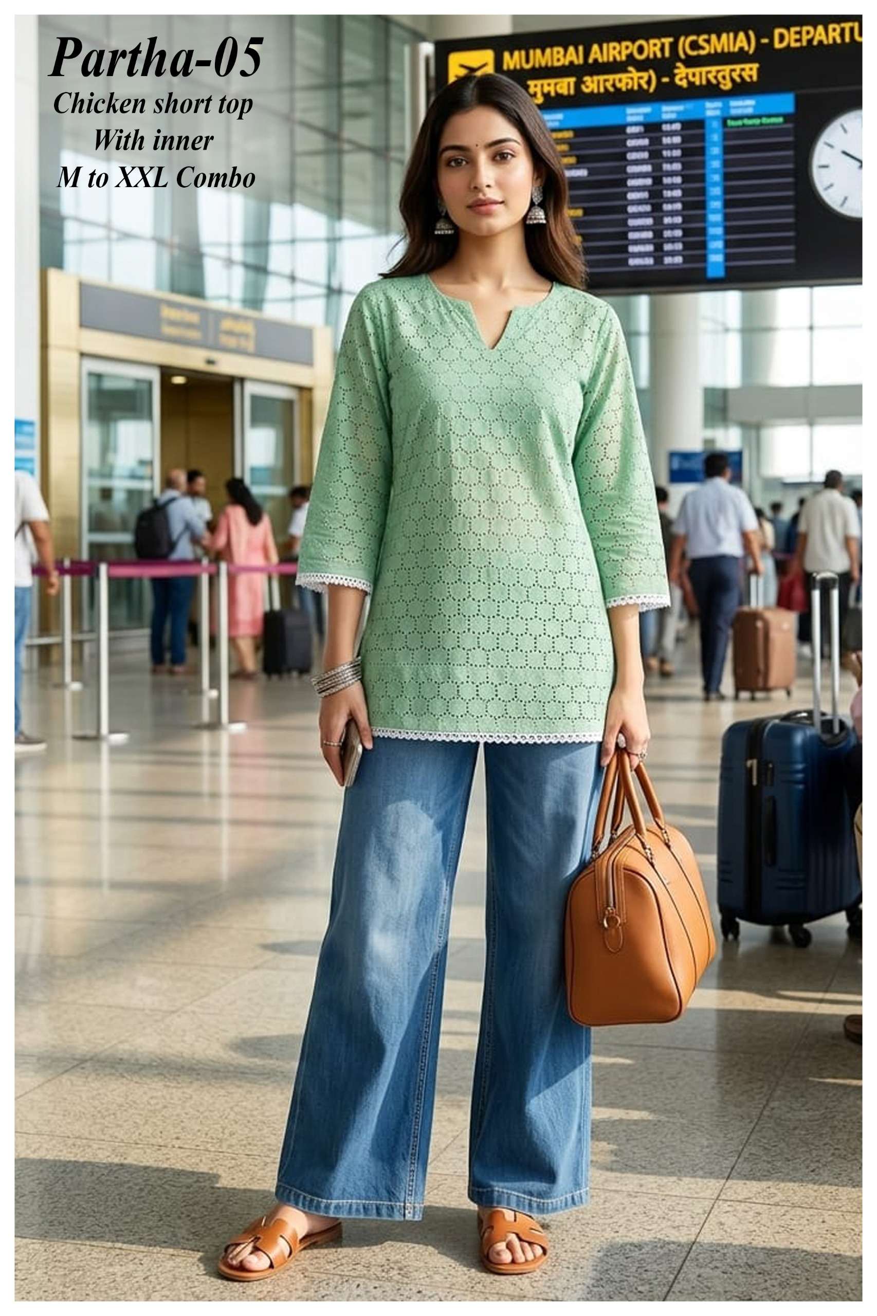 CHIKAN SHORT TOP WITH INNER REGULAR OFFICE AND CLASS CLOTH M...
