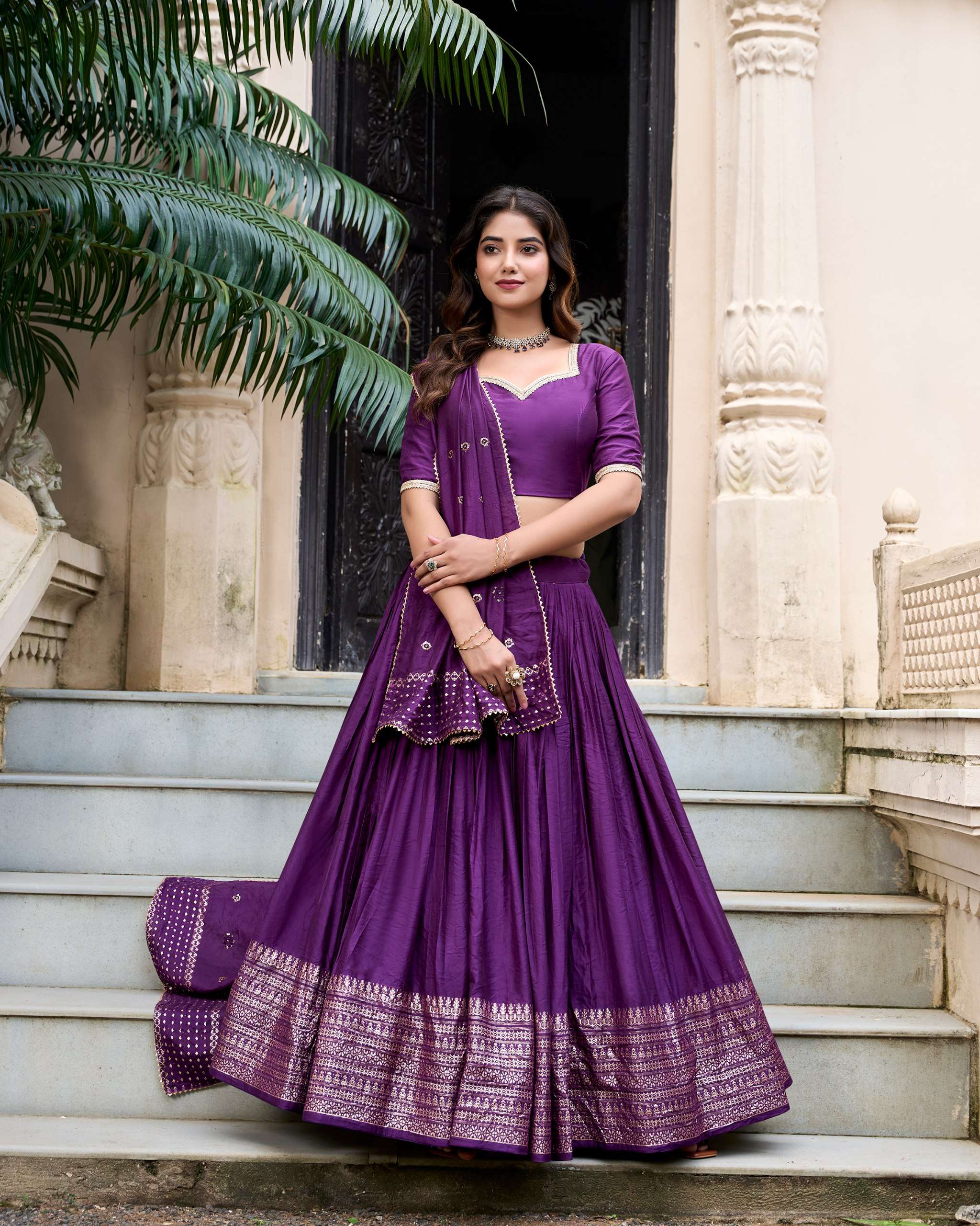 Crafted for Grace and Beauty Pure Chanderi super fabric wit...