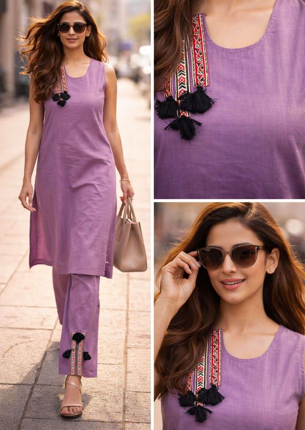 DABOO COTTON 2PCS WITH HANDWORK NEW STYLE GIRL DAILY WEAR SU...