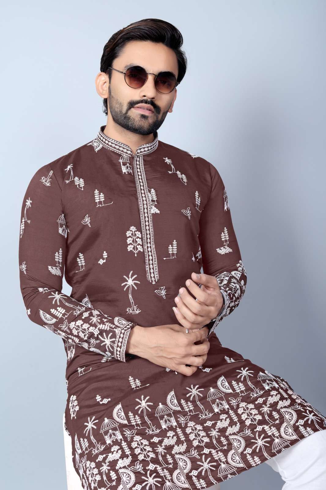 DAMAN KURTA CHANDERI SILK KURTA FOR MENS FESTIVAL COLLECTION...