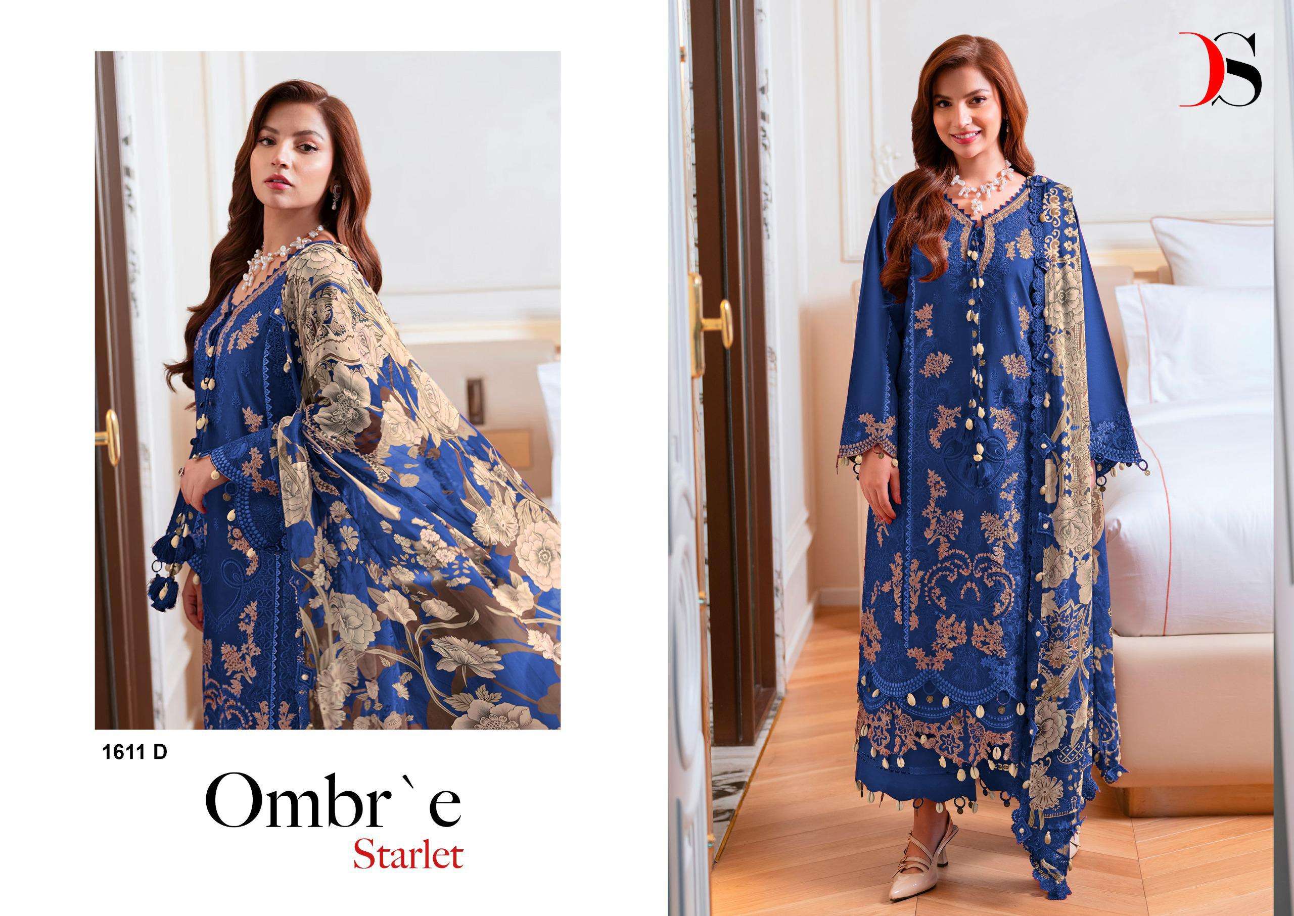 DEEPSY SUITS OMBRE STARLET 1611 PURE COTTON DESIGNER SUIT SE...