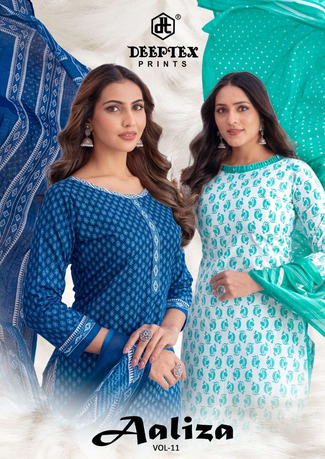DEEPTEX PRINTS AALIZA VOL 11 SUMMER READYMADE COTTON KURTI P...