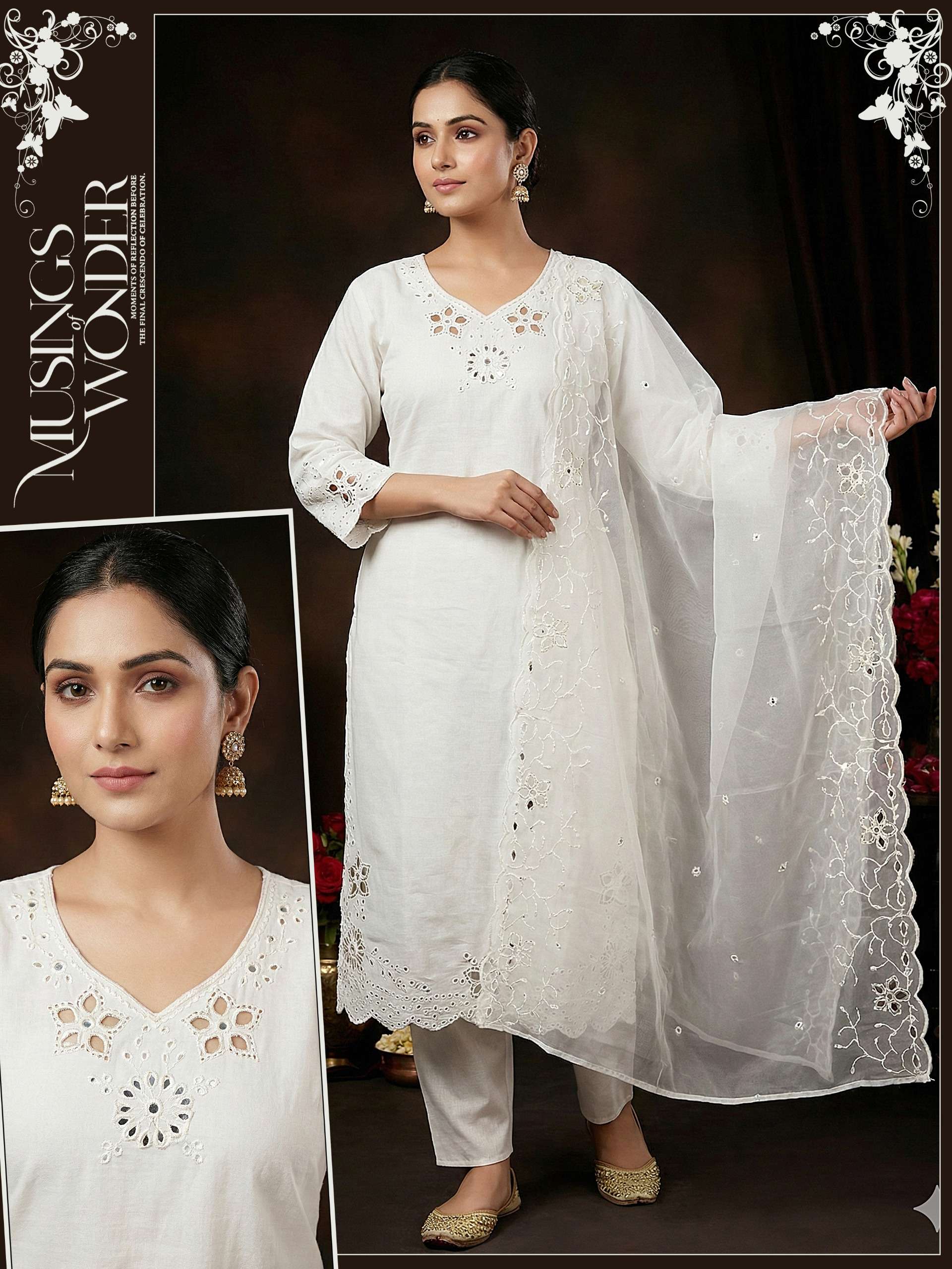 DESIGNER 3 PIECE VERTICAN FANCY CUTWORK SALWAR SUIT FUNCTION...