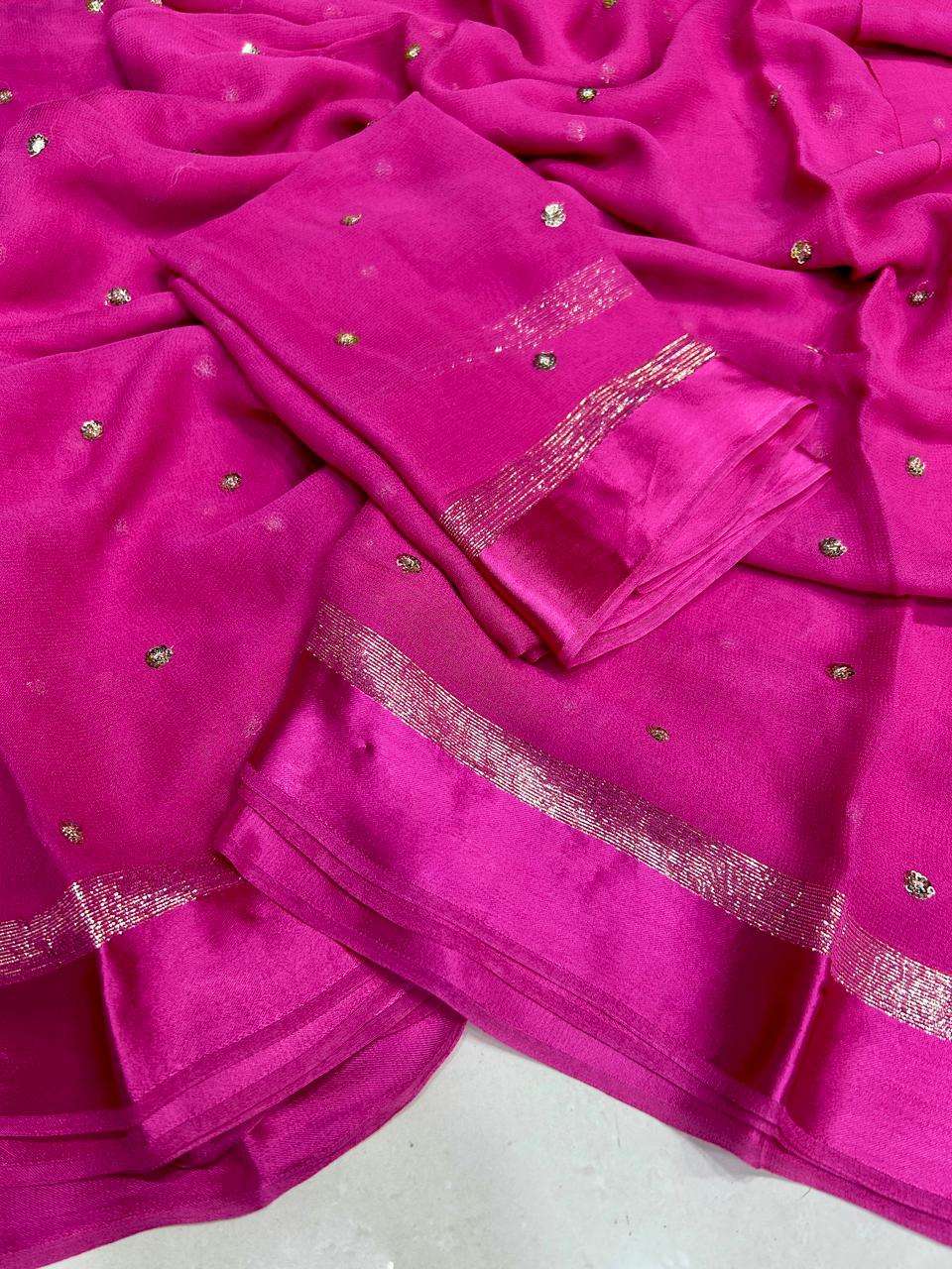 Dhamaka Sale Pure Viscose Satin fabric Border Saree wholesal...