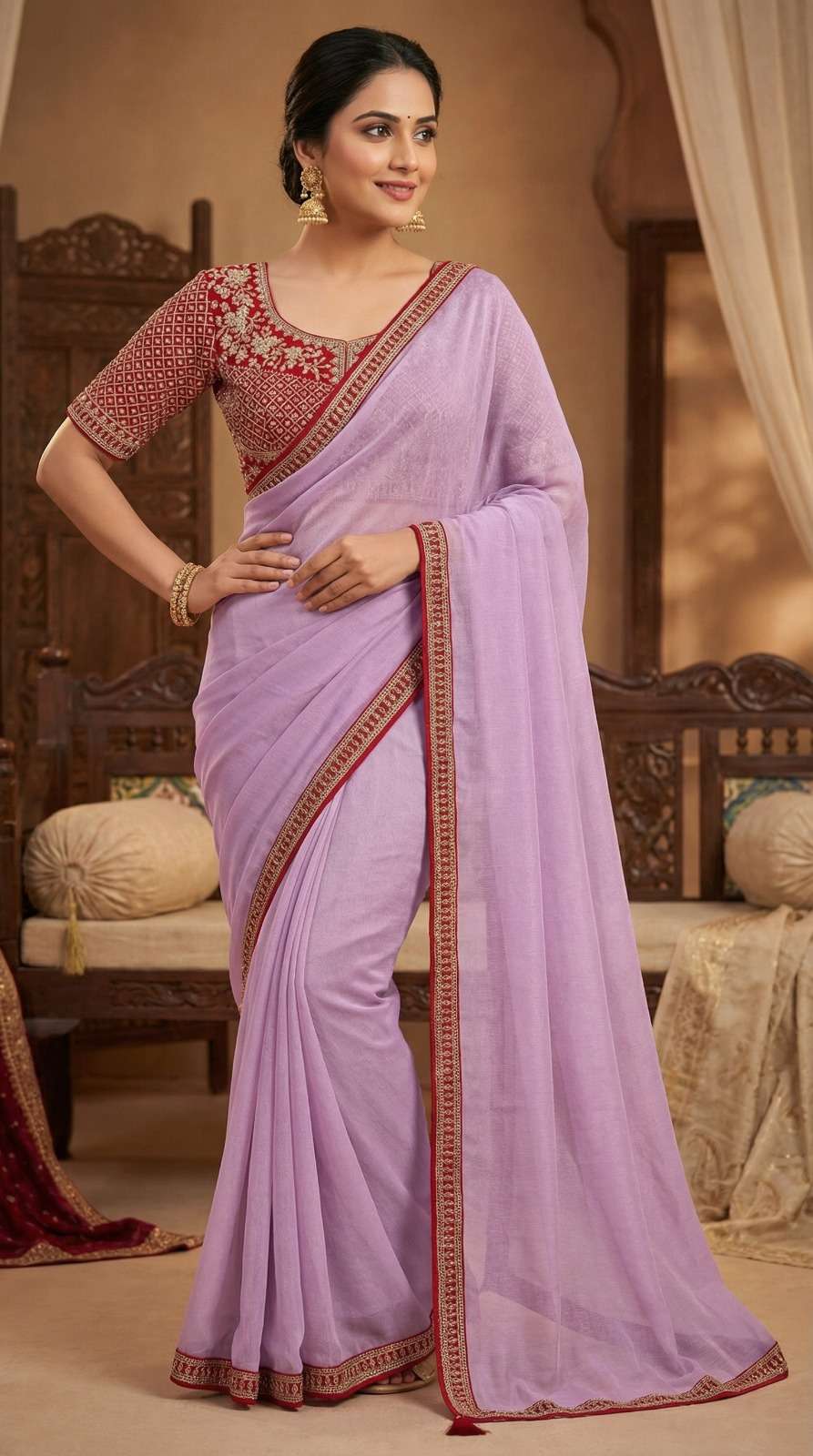 Dipali pure and soft super fancy Crush silk fabric regular w...