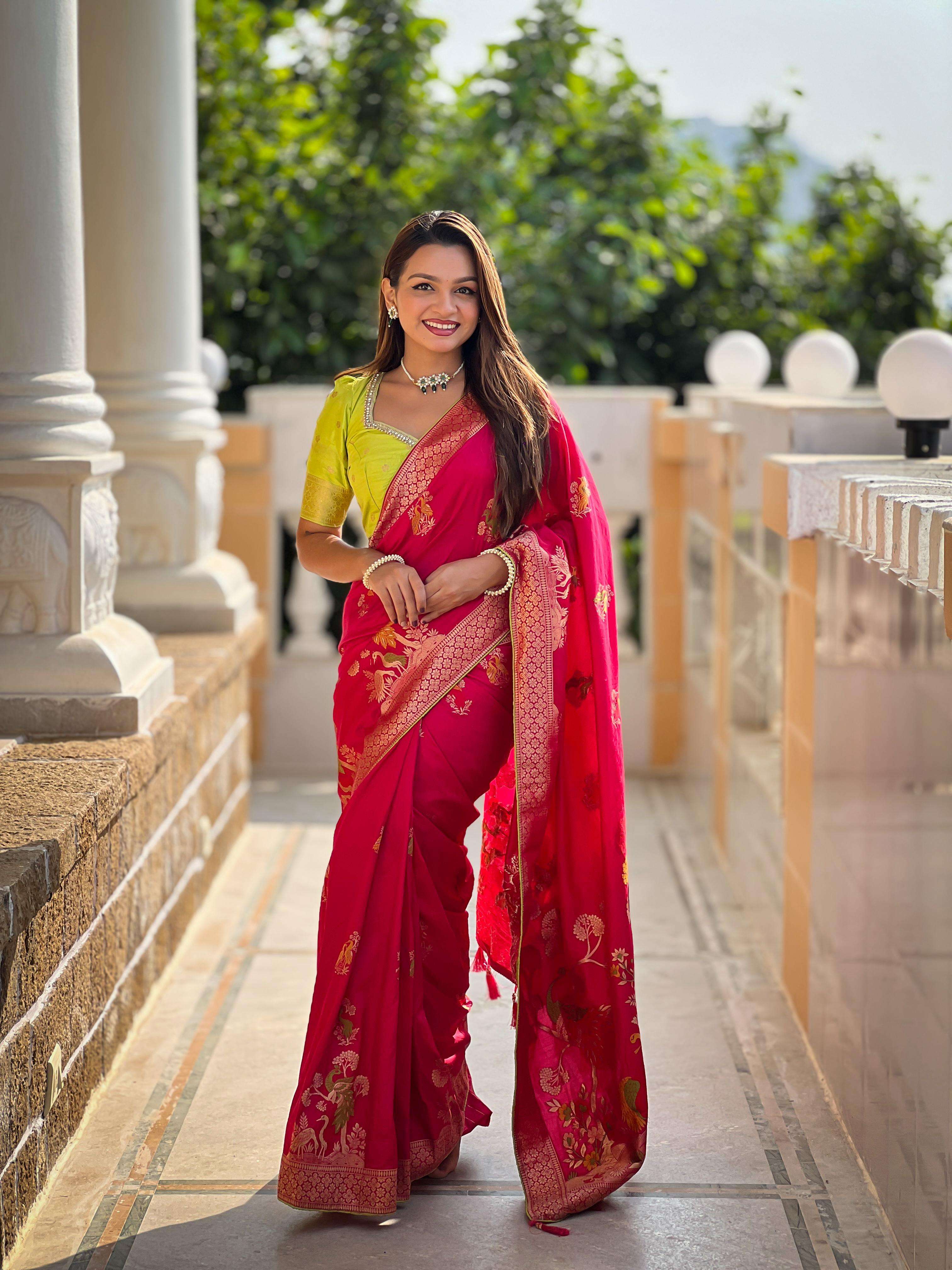 Dolla Morni Pure viscose Dolla Silk saree that makes u look ...