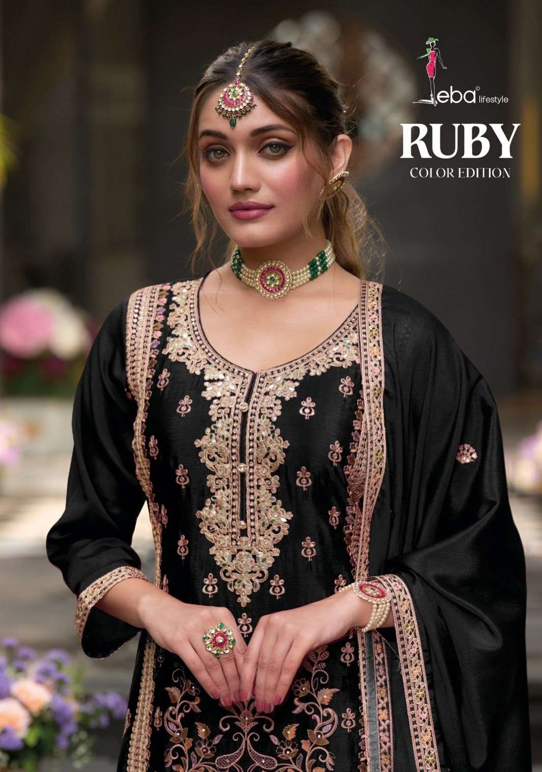 EBA LIFESTYLE RUBY BW LUXURY BRAND DRESS HEAVY WORK BLACK PA...