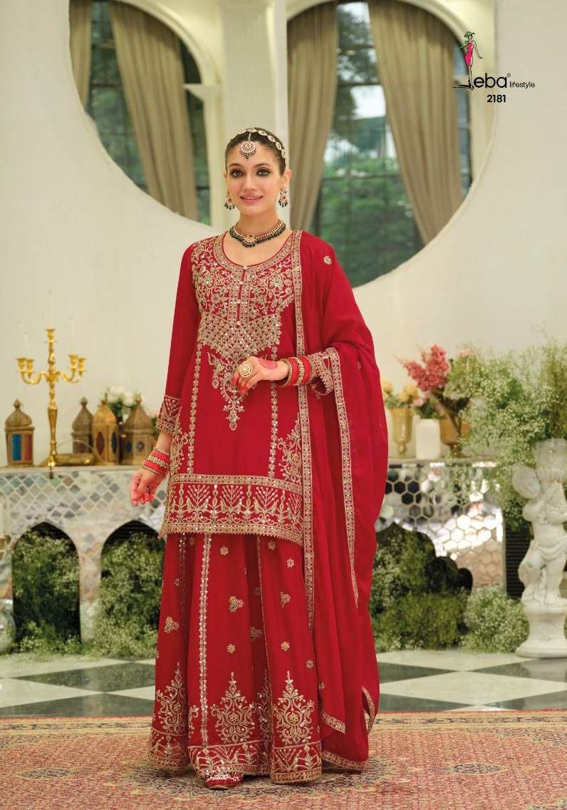 EBA LIFESTYLE SUHANI HEAVY DESIGNER STITCHED PALAZZO 3 PIECE...