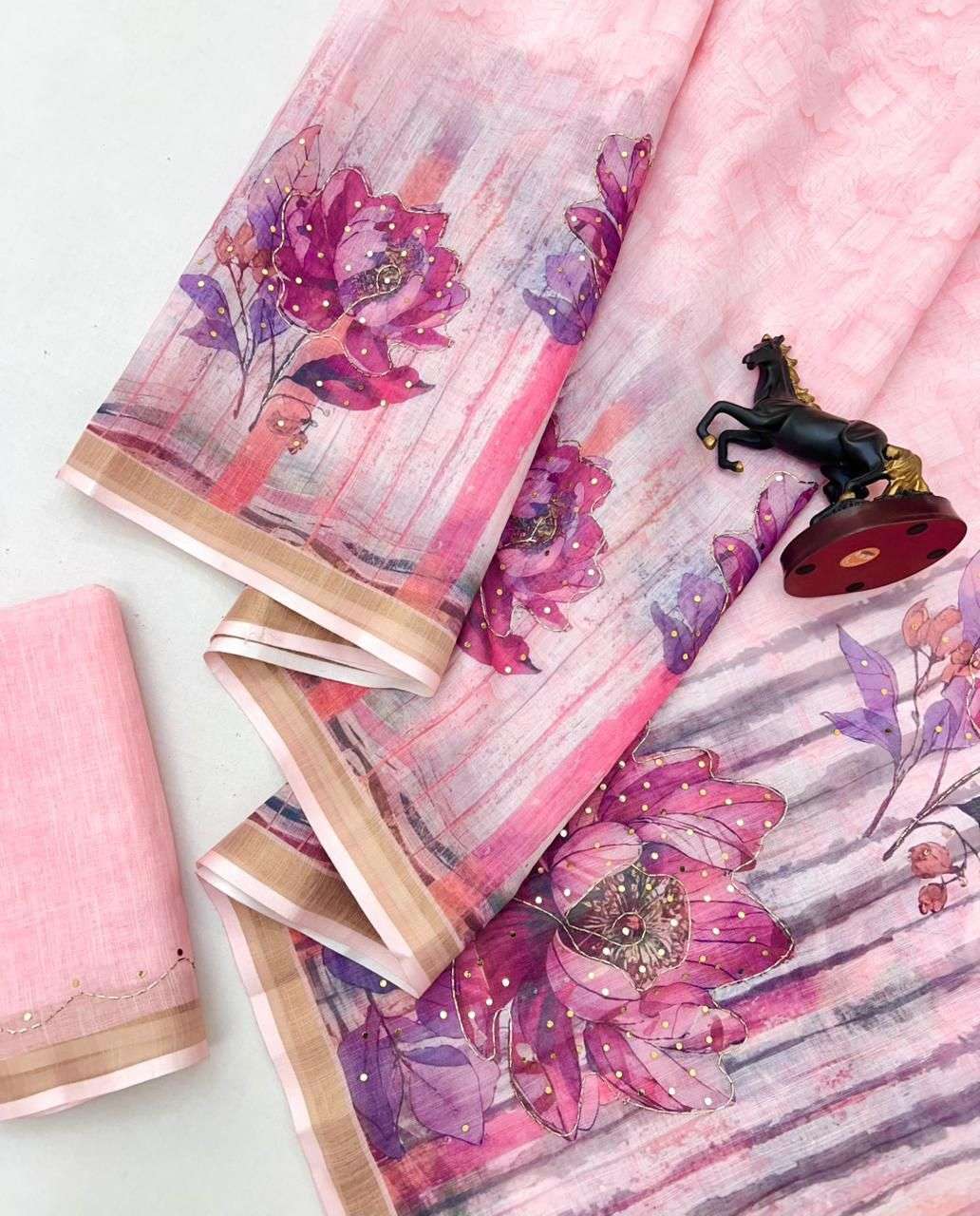  Elegant Pink Drape yourself in grace with this original lin...