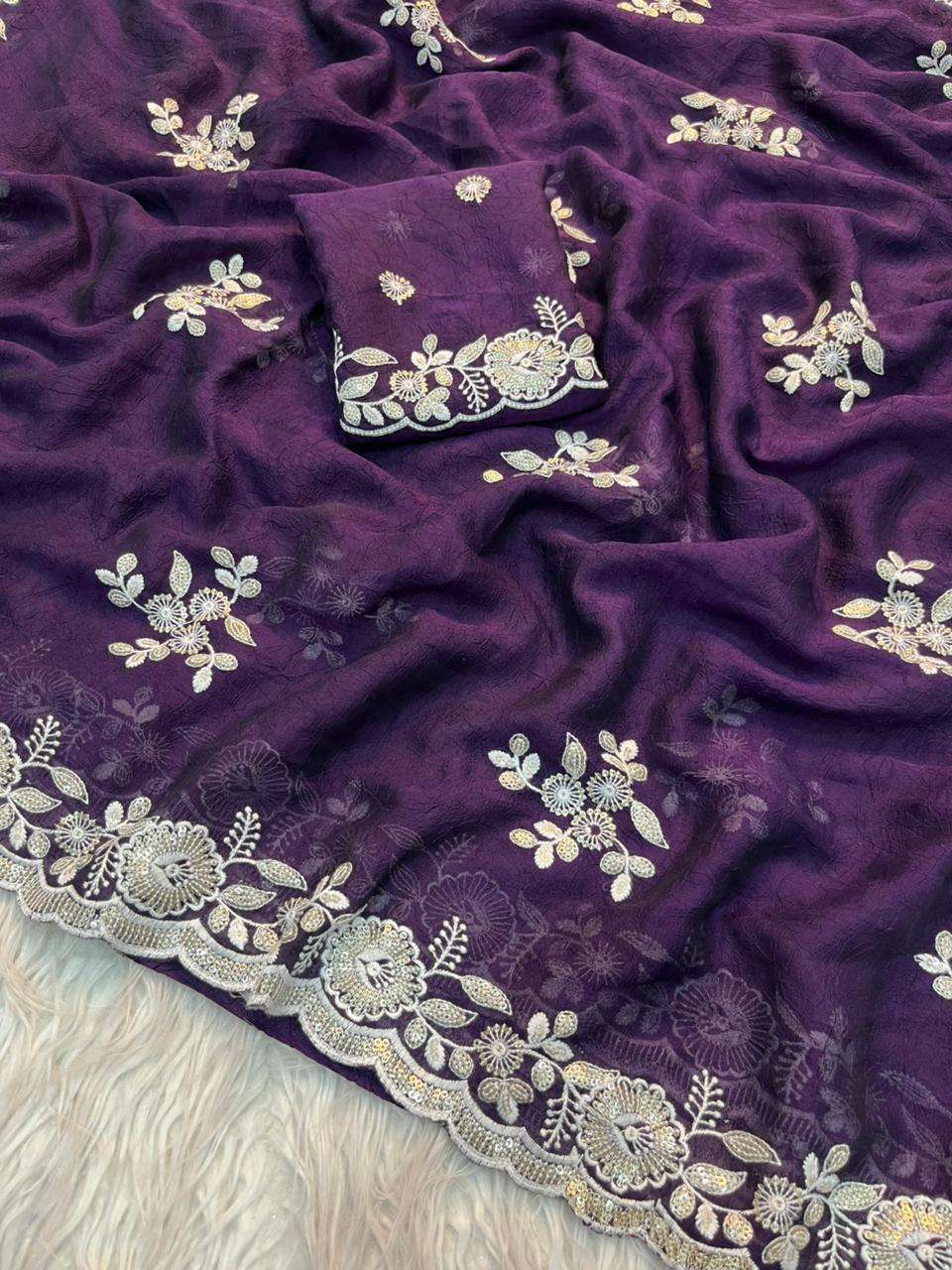 exclusiue and soft Crush Silk super fabric regular wear sare...