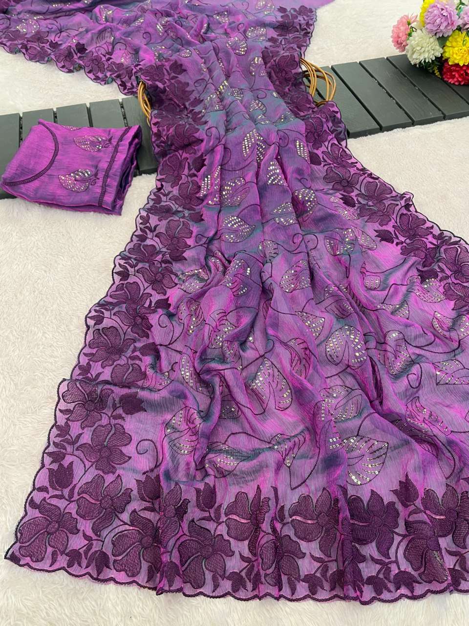 EXCLUSIVE AND BEAUTIFUL SPECIAL COLLECTON  FANCY CHIFFON FAB...