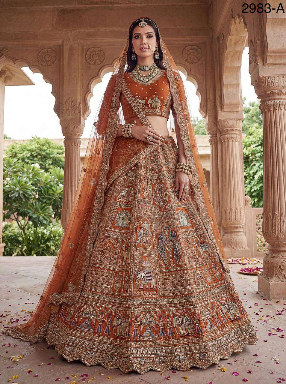  fancy and original Gadhwal Silk fabric with cool and cute P...