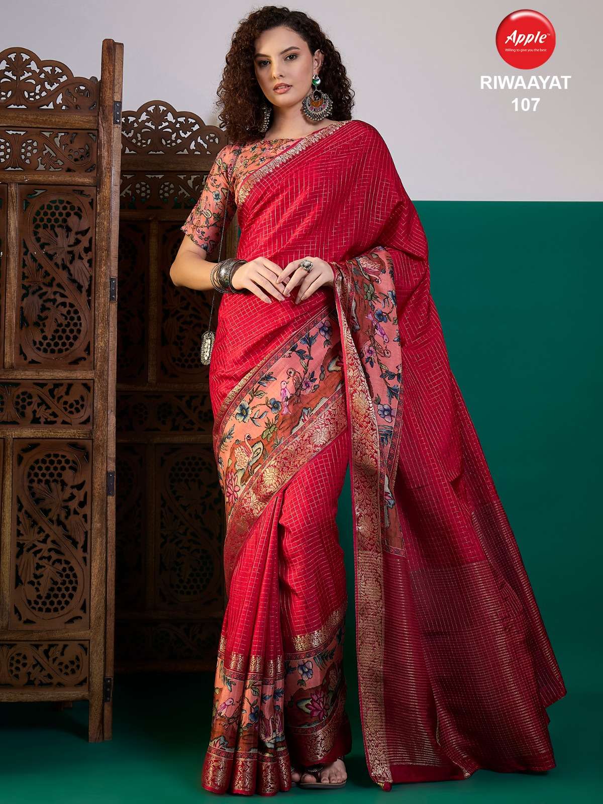 FANCY NEW APPLE  RIWAAYAT 101 TO 107 SOFT VISCOSE FANCY FABR...