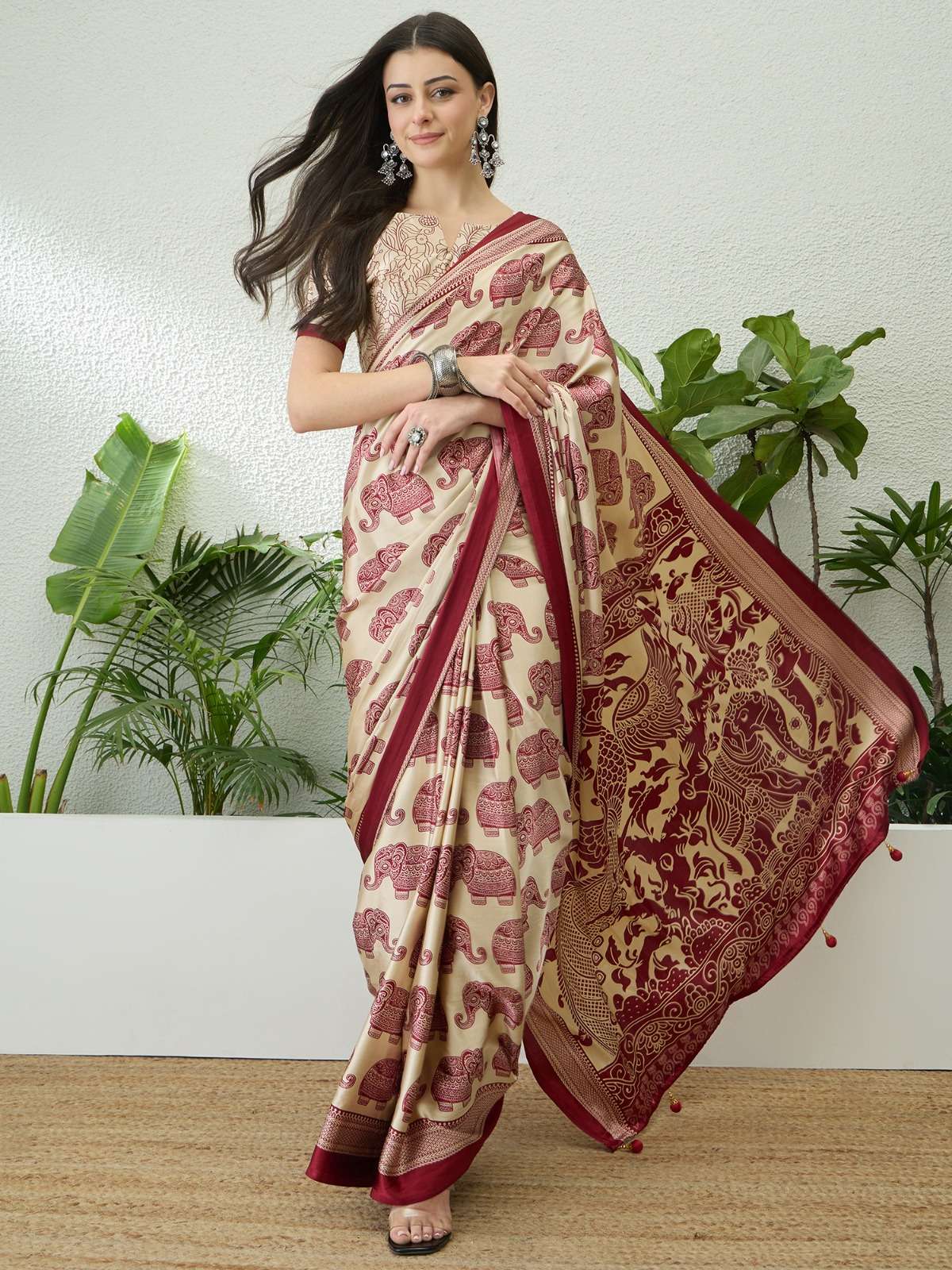  fashion launched Ajrakh Luxe Semi modal fabric regular wear...